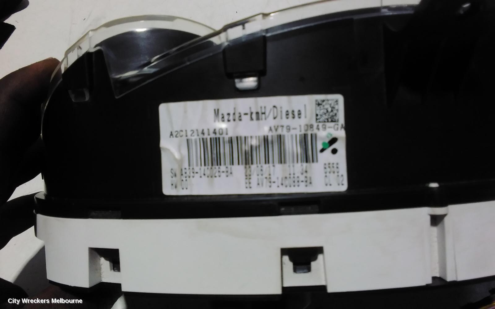 MAZDA BT50 INSTRUMENT CLUSTER, INSTRUMENT CLUSTER, AUTO T/M, 2WD, UP-UR, 10/2011 - 06/2020