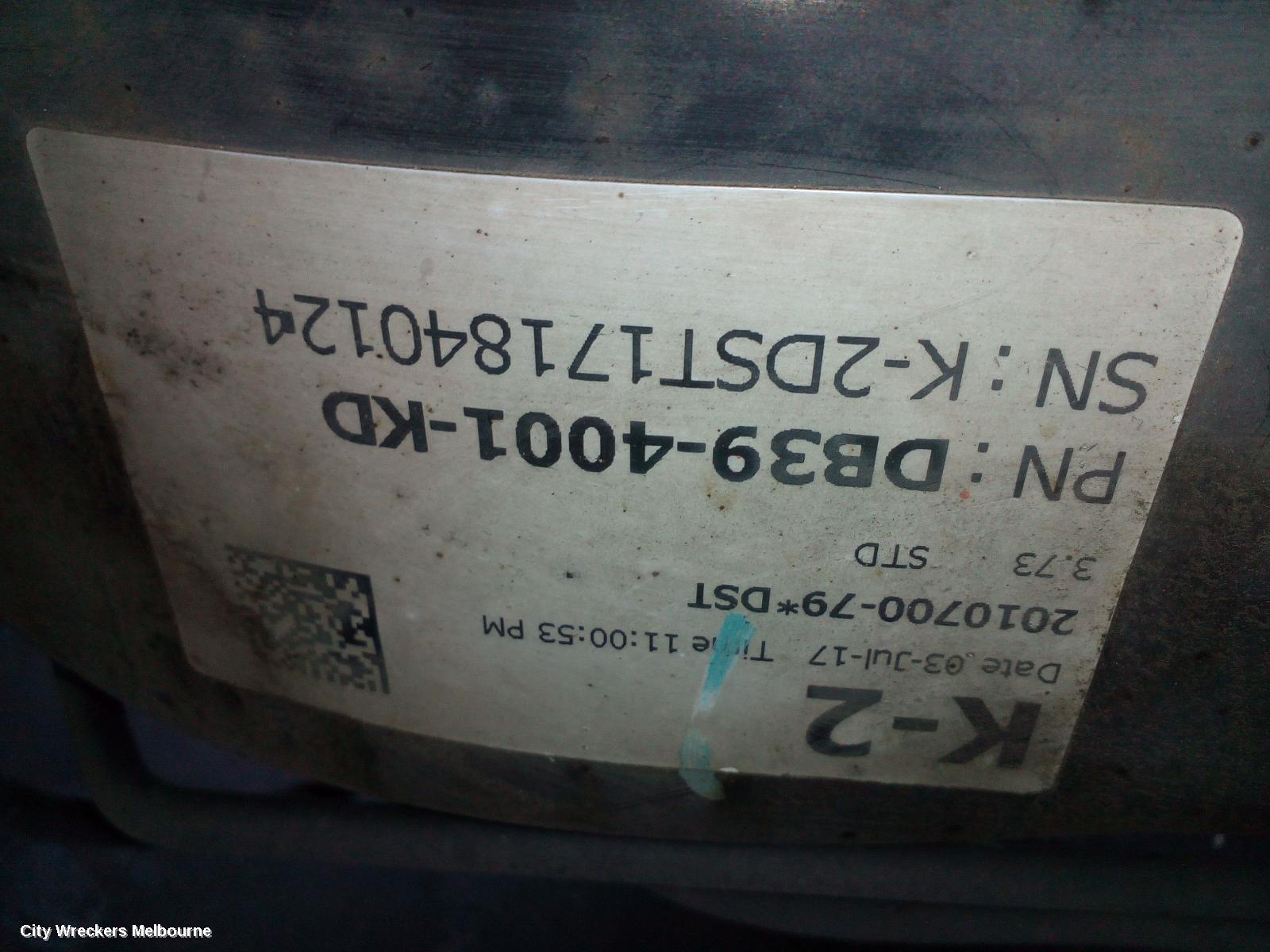 MAZDA BT50 REAR DIFF ASSEMBLY, 2.2, DIESEL, 2WD, AUTO T/M, 3.73 RATIO, NON DIFF LOCK TYPE, UP-UR, 10/2011 - 06/2020