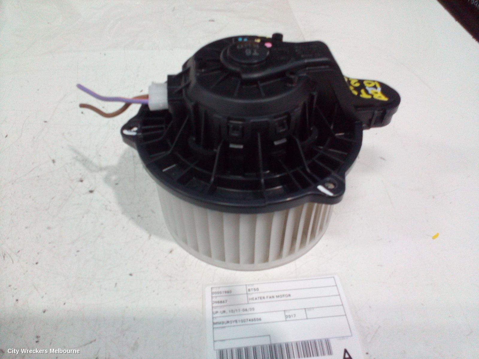 MAZDA BT50 HEATER FAN MOTOR, UP-UR, 10/2011 - 06/2020