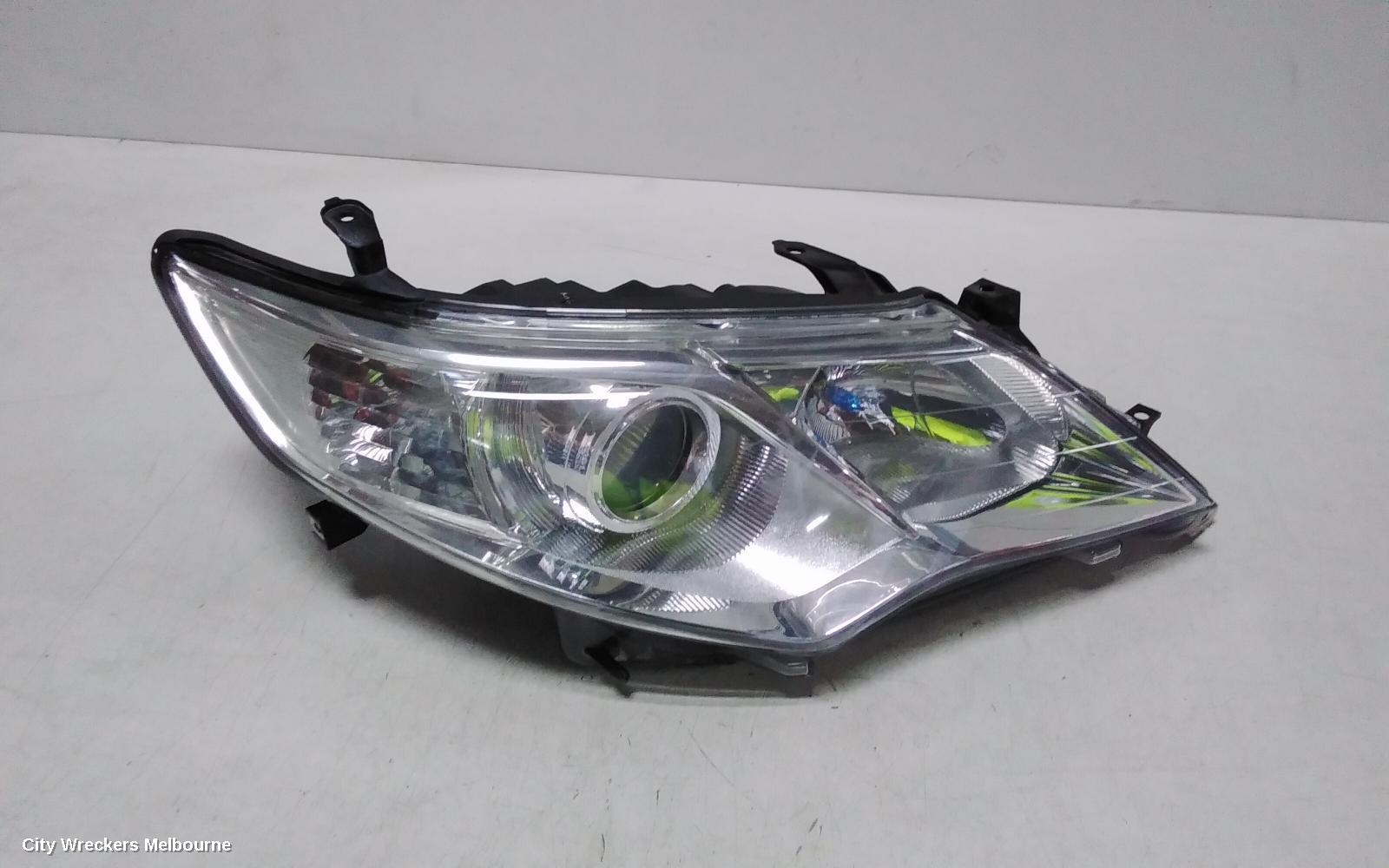 TOYOTA CAMRY RIGHT HEADLAMP, ASV50, CHROME TYPE, 12/2011 - 03/2015