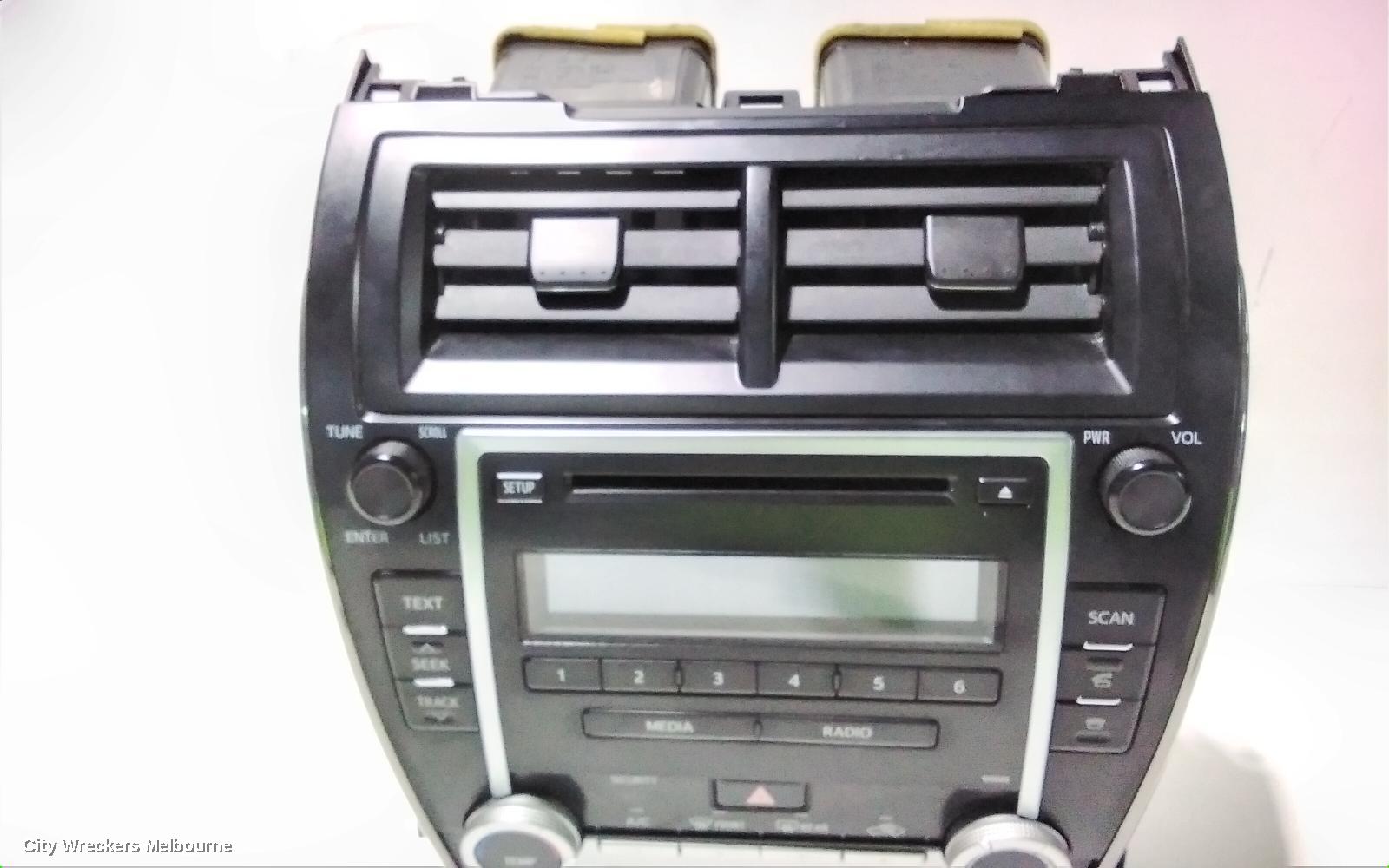 TOYOTA CAMRY RADIO/CD/DVD/SAT/TV, SINGLE DISC CD PLAYER (P/N ON FACE 100025), ASV50/AVV50, 12/2011 - 05/2015