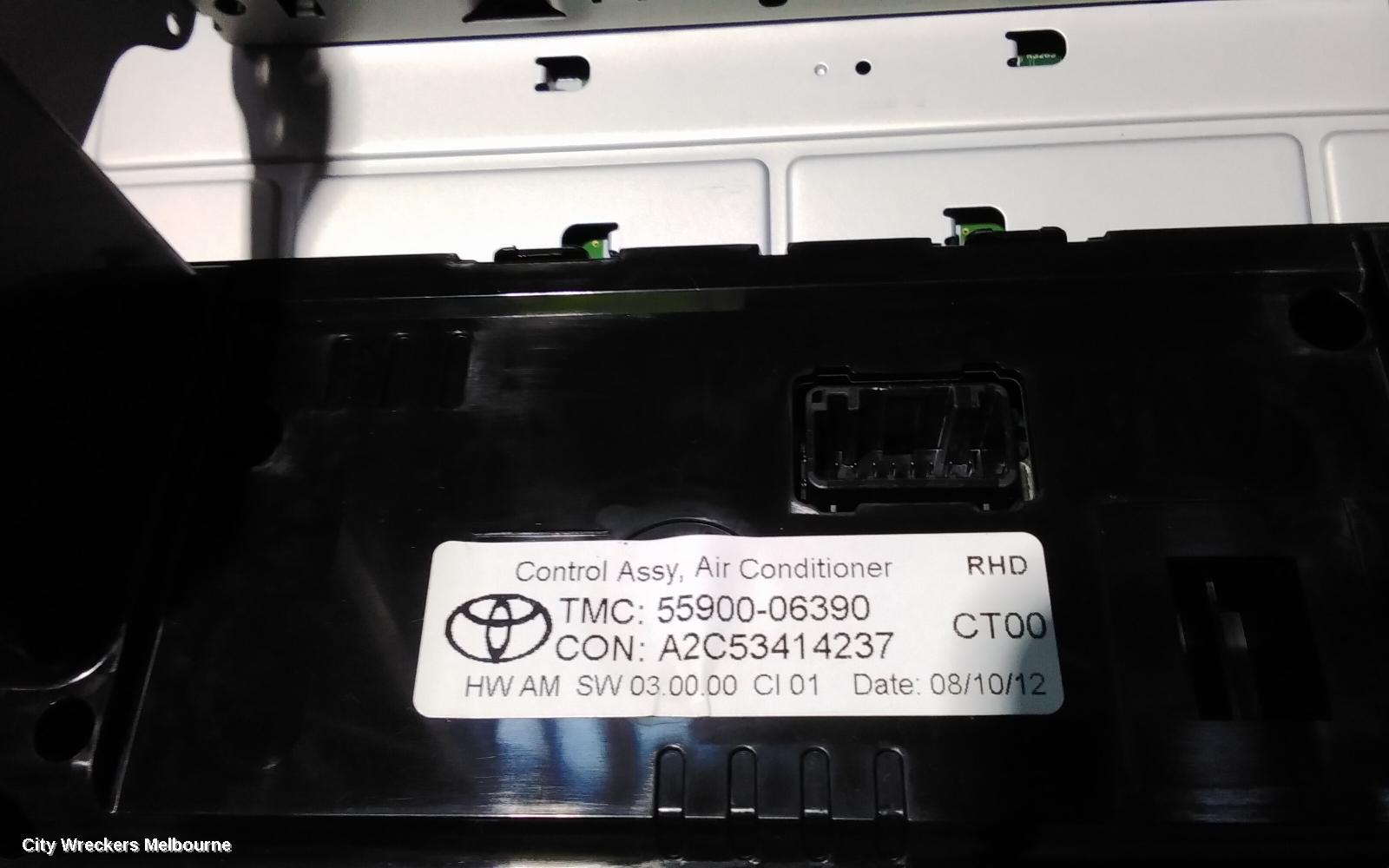 TOYOTA CAMRY RADIO/CD/DVD/SAT/TV, SINGLE DISC CD PLAYER (P/N ON FACE 100025), ASV50/AVV50, 12/2011 - 05/2015