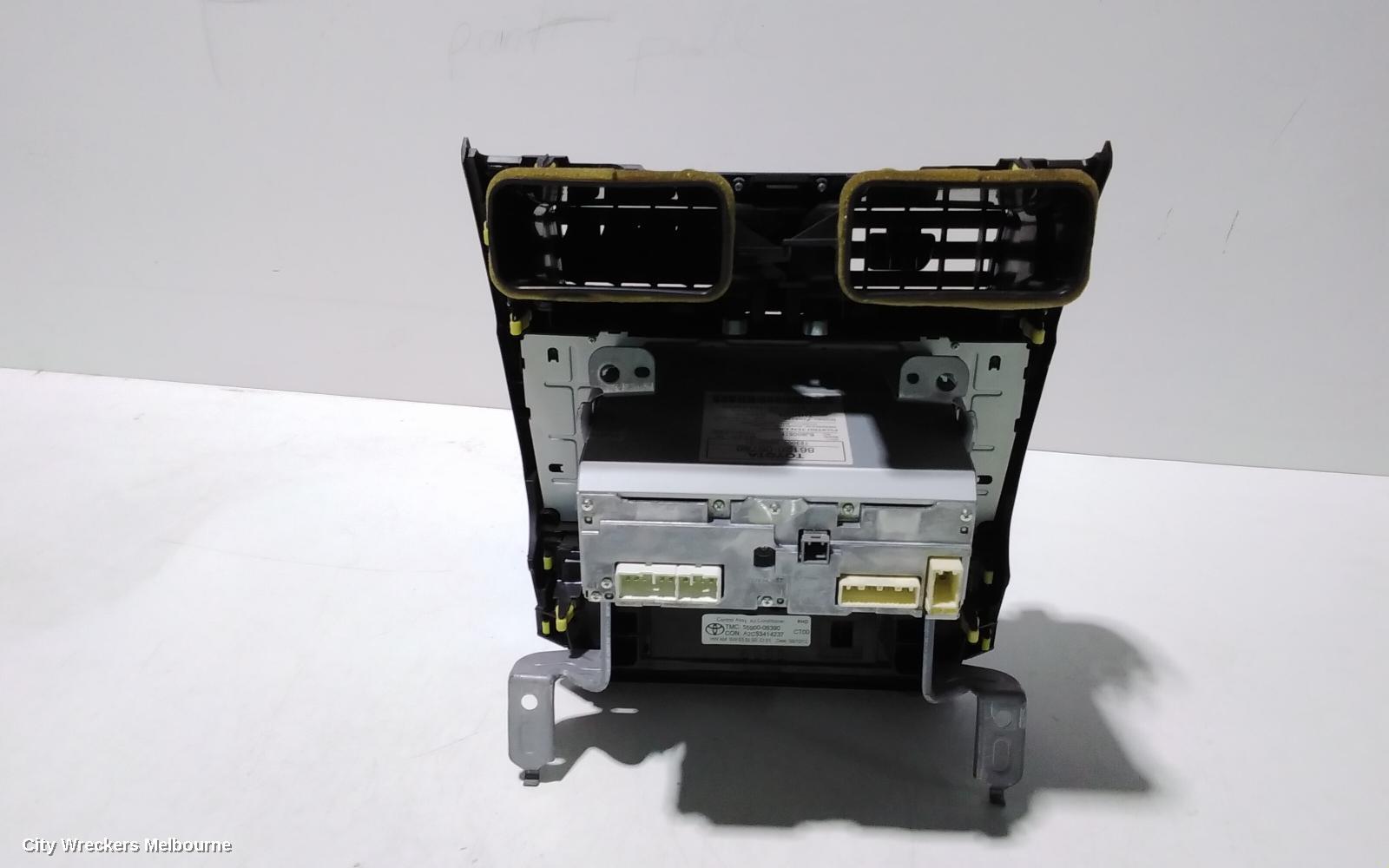 TOYOTA CAMRY RADIO/CD/DVD/SAT/TV, SINGLE DISC CD PLAYER (P/N ON FACE 100025), ASV50/AVV50, 12/2011 - 05/2015