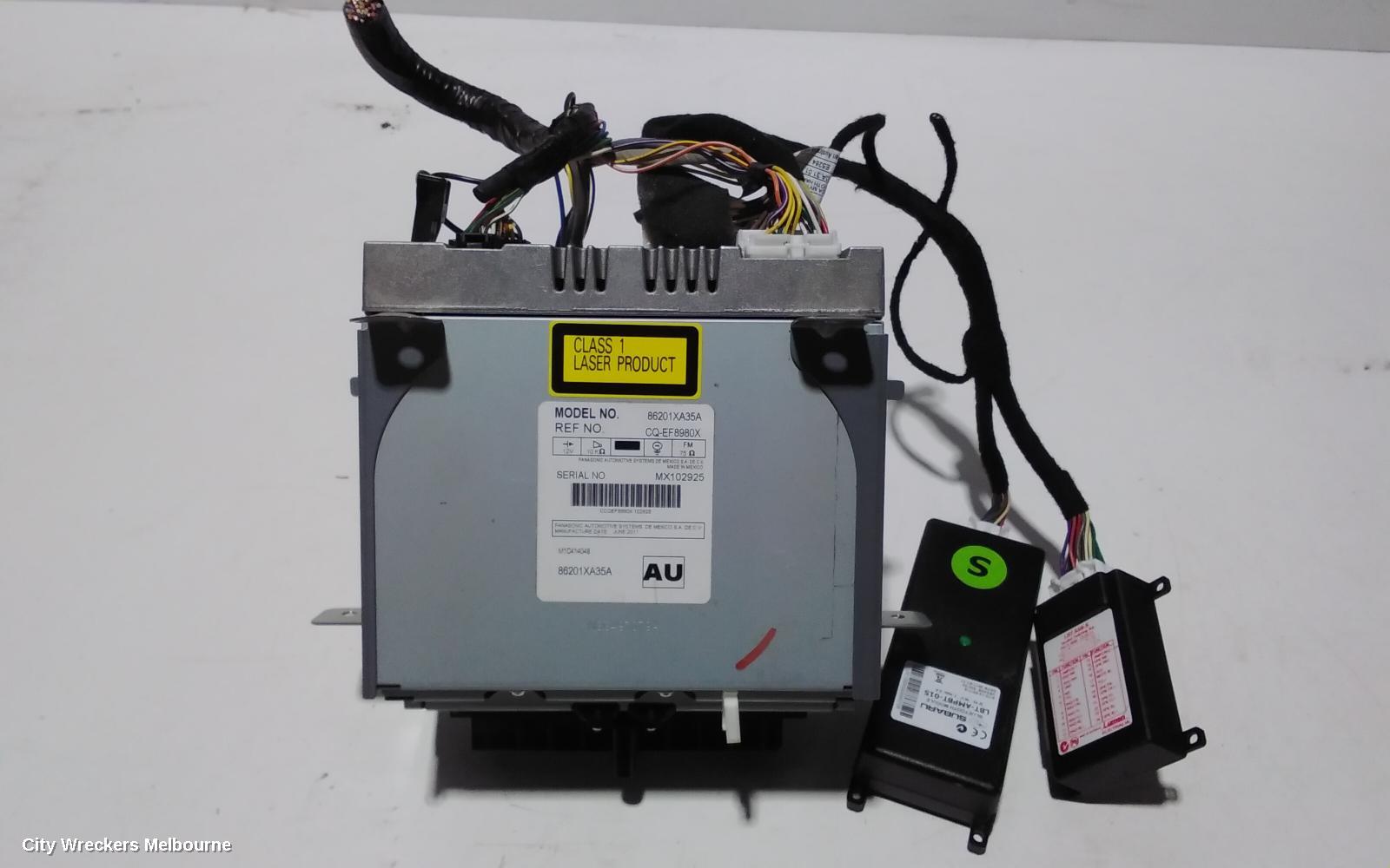 SUBARU TRIBECA RADIO/CD/DVD/SAT/TV, DISPLAY UNIT ONLY, 7IN, B9, 10/2006 - 01/2014