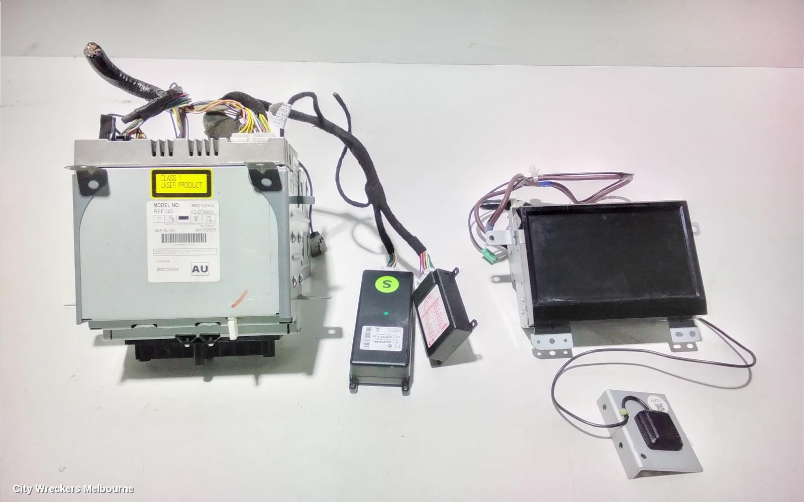 SUBARU TRIBECA RADIO/CD/DVD/SAT/TV, DISPLAY UNIT ONLY, 7IN, B9, 10/2006 - 01/2014