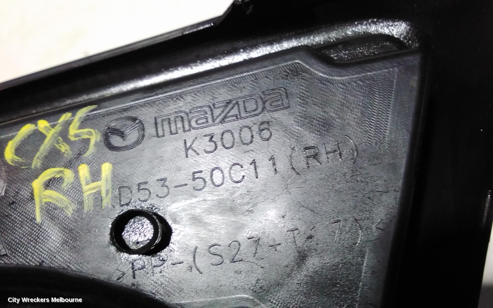 MAZDA CX5 RIGHT INDICATOR/FOG/SIDE, BUMPER FOGLAMP, KE, 02/2012 - 12/2014