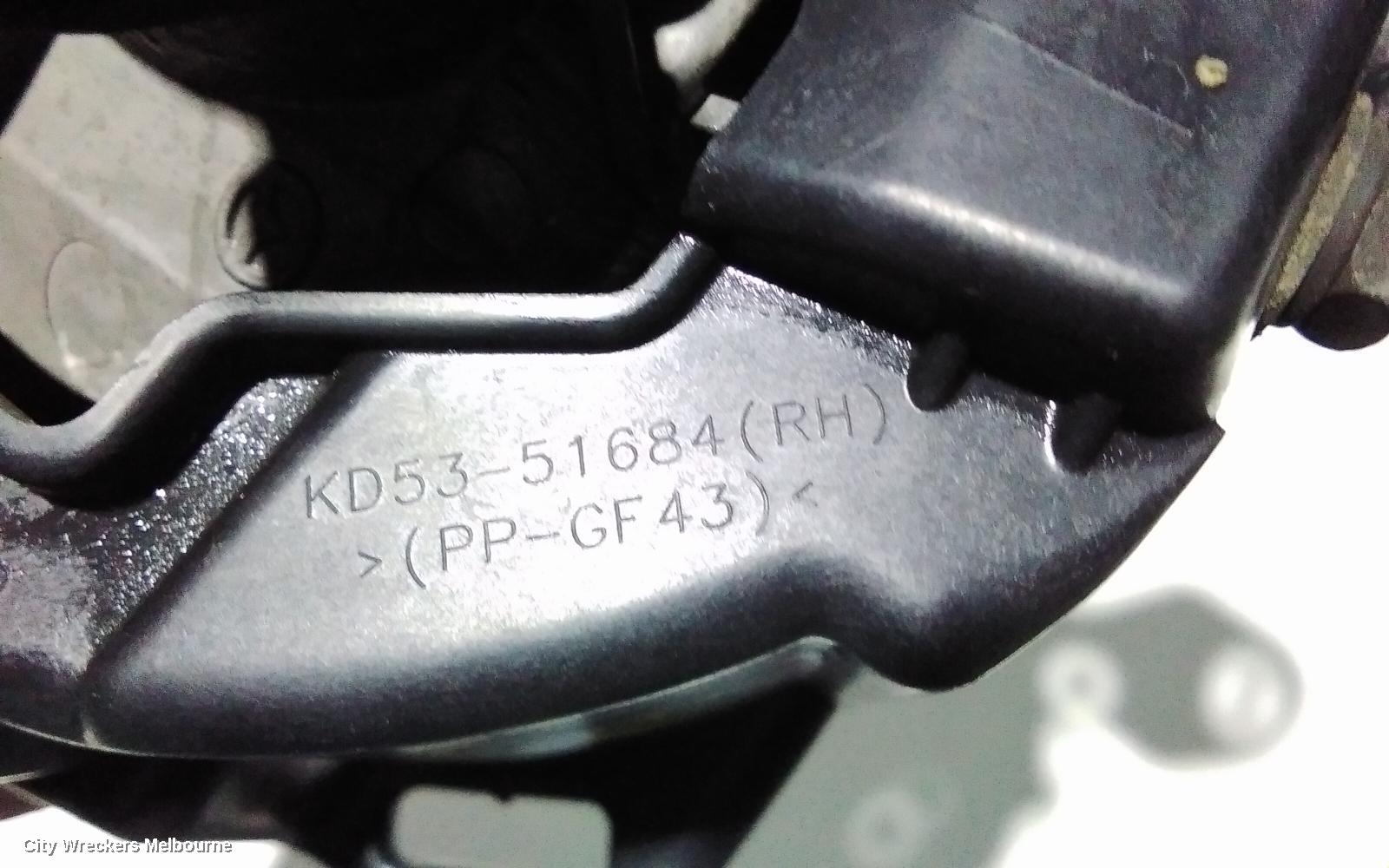 MAZDA CX5 RIGHT INDICATOR/FOG/SIDE, BUMPER FOGLAMP, KE, 02/2012 - 12/2014