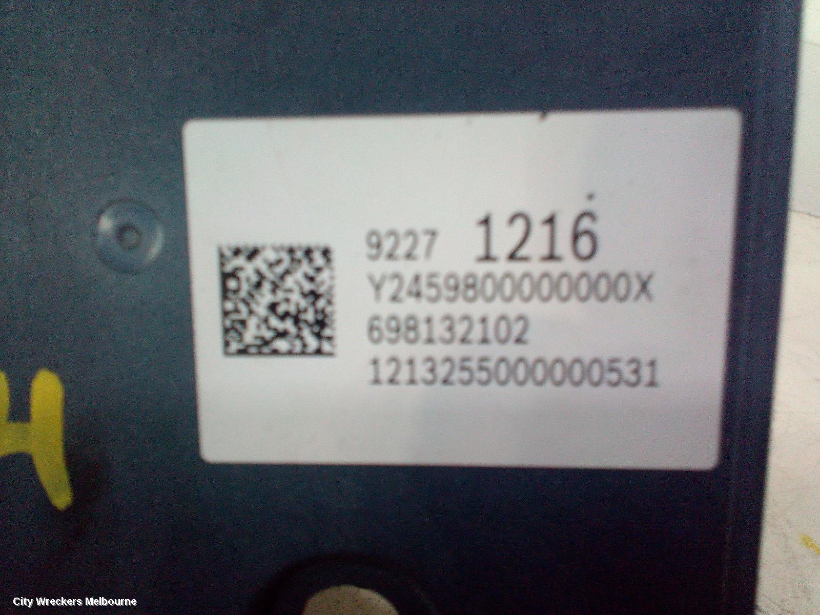 HOLDEN COMMODORE ABS PUMP/MODULATOR, VE, NON TRACTION CONTROL TYPE, 08/2006 - 05/2013
