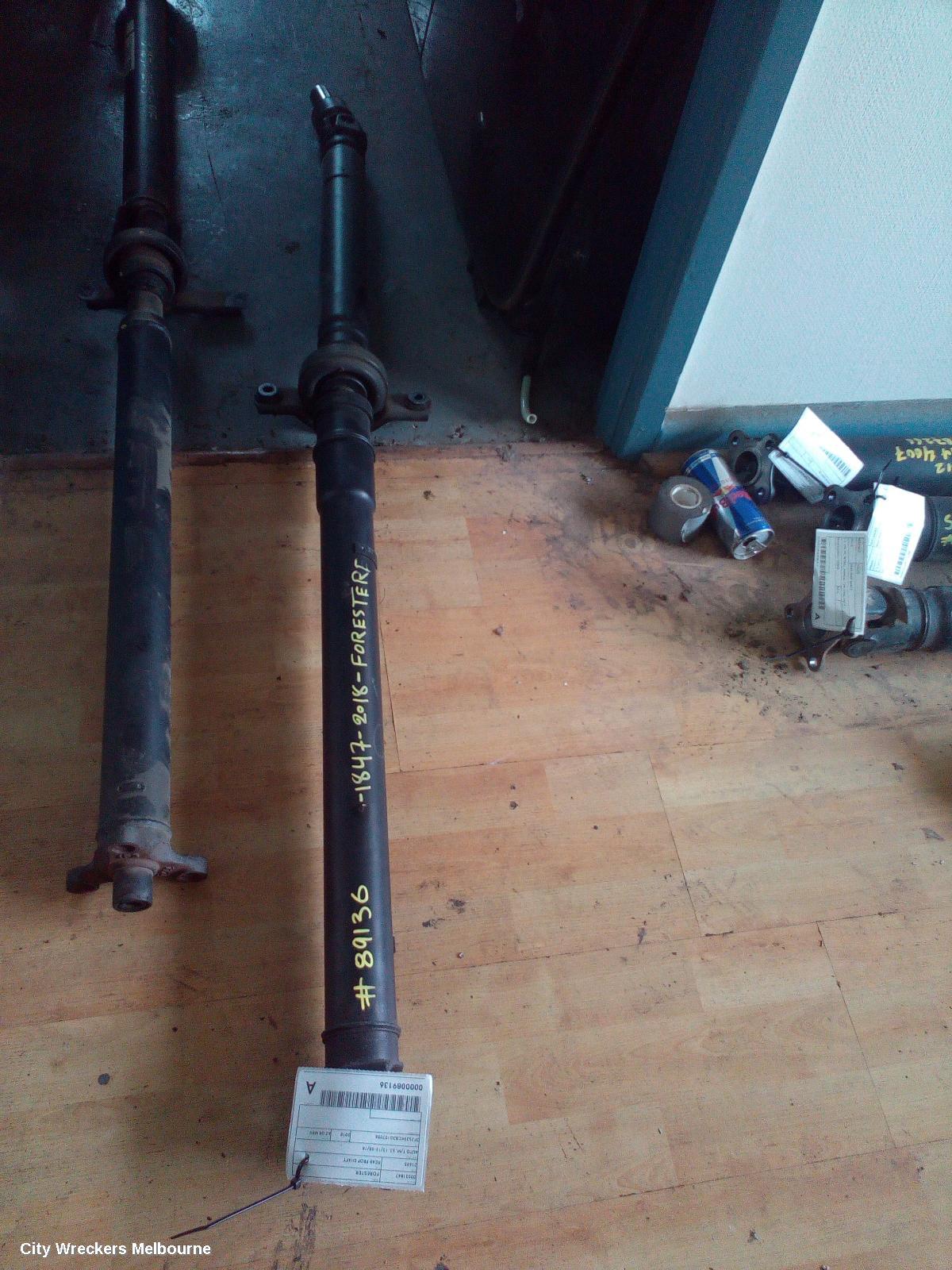 SUBARU FORESTER REAR DRIVE SHAFT, AUTO T/M, SJ, NON TURBO, PETROL, TR580 TRANS, 12/2012 - 08/2018