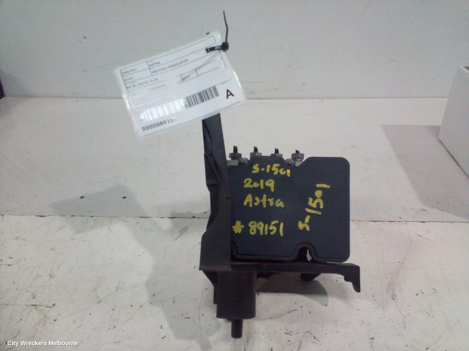 HOLDEN ASTRA ABS PUMP/MODULATOR, BK-BL, 09/2016 - 12/2020