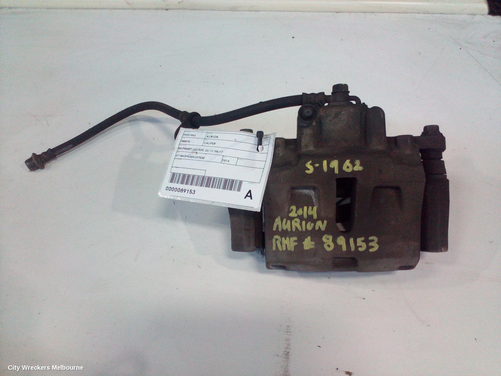 TOYOTA AURION CALIPER, RH FRONT, GSV50R, 02/2012 - 08/2017