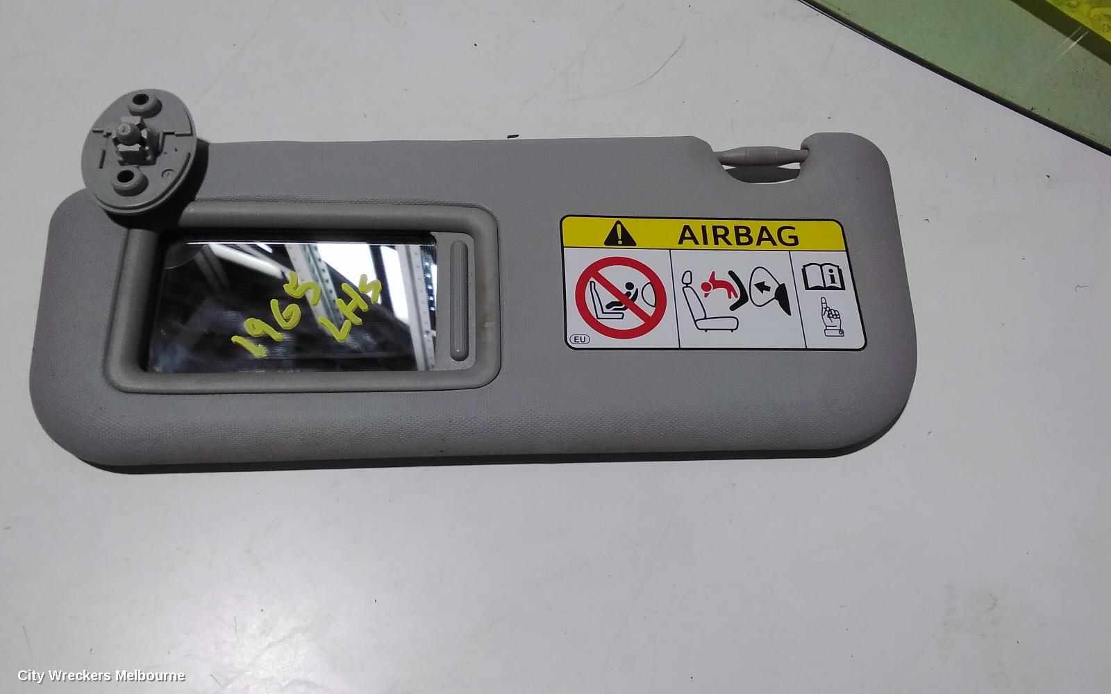 TOYOTA COROLLA SUNVISOR, ZRE182R/ZWE186R, LH SIDE, 10/2012 - 06/2018