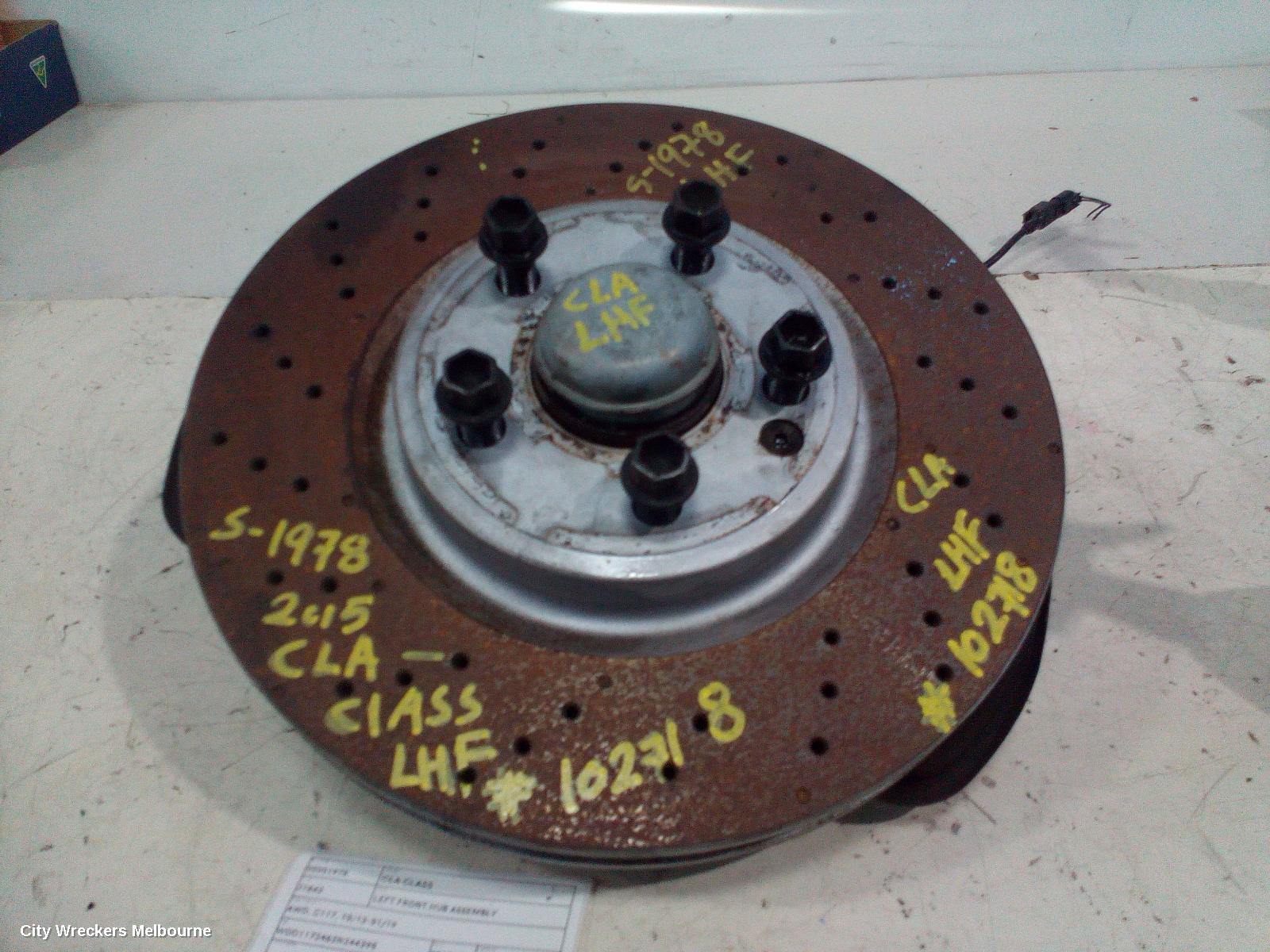 MERCEDES CLA CLASS LEFT FRONT HUB ASSEMBLY, AWD, C117, 10/2013 - 01/2019