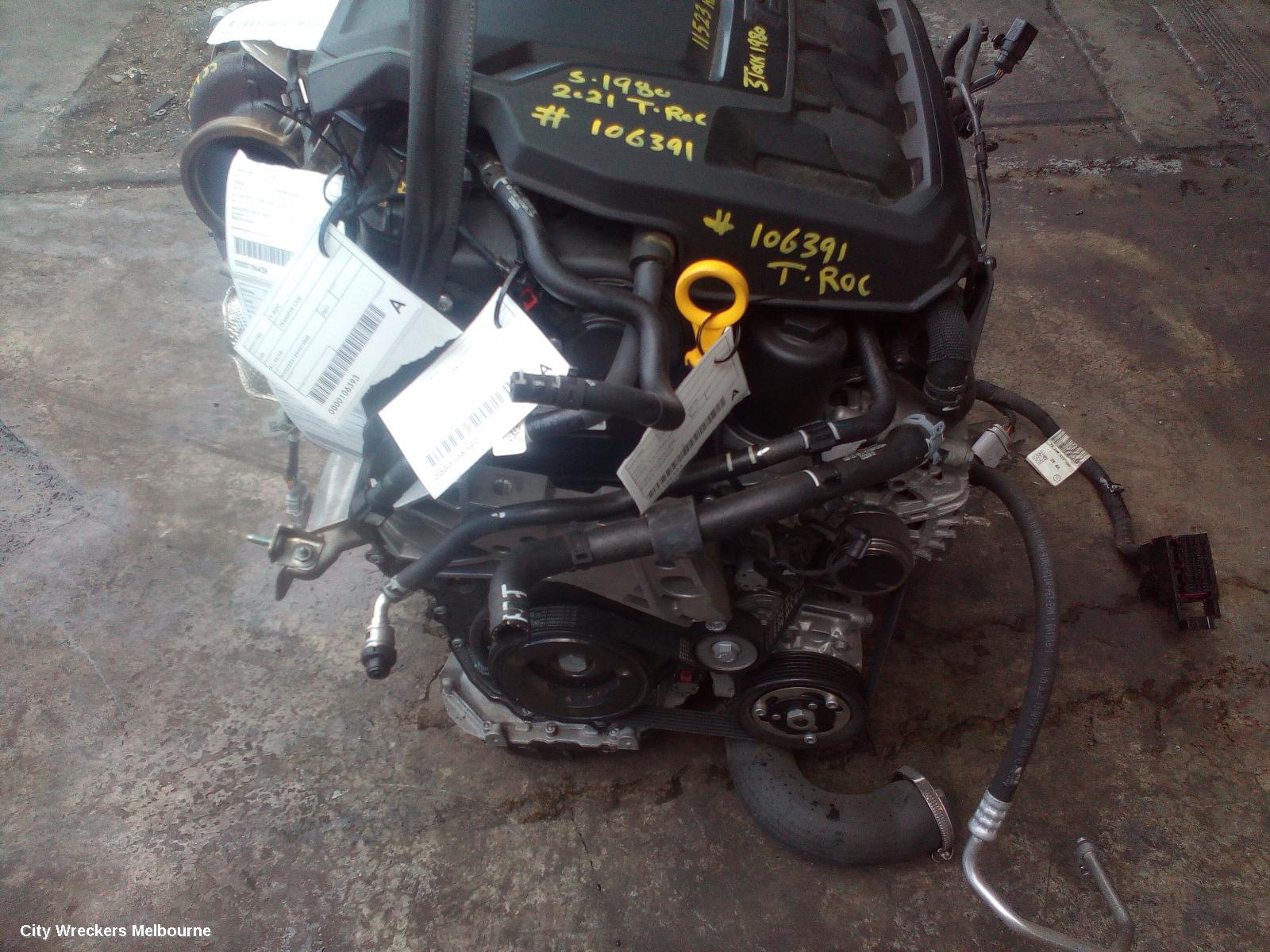 VOLKSWAGEN T-ROC ENGINE, PETROL, 2.0, TURBO, CZPB CODE, A1, 03/2020 ONWARDS