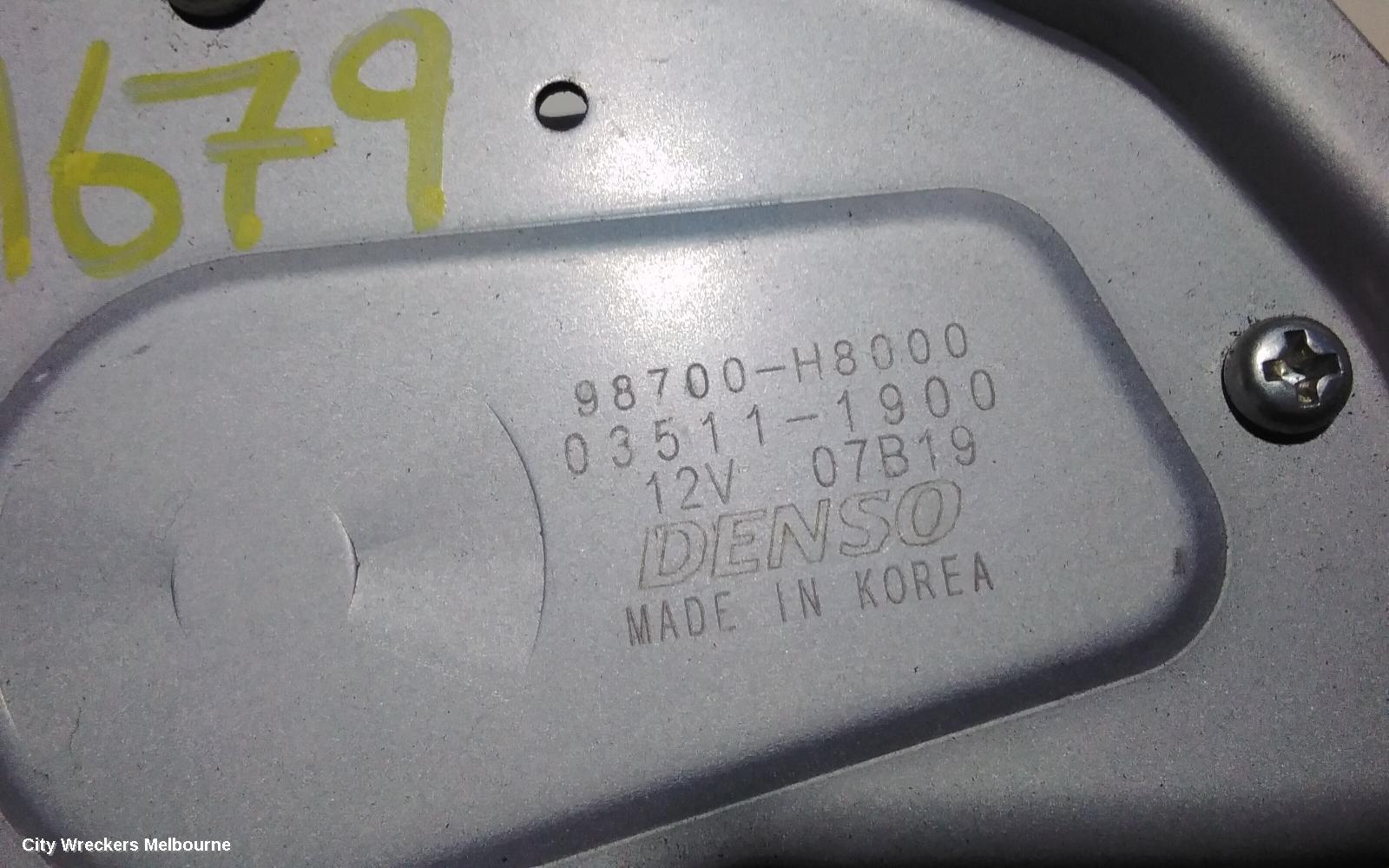 KIA RIO WIPER MOTOR, TAILGATE, YB, 12/2016 ONWARDS