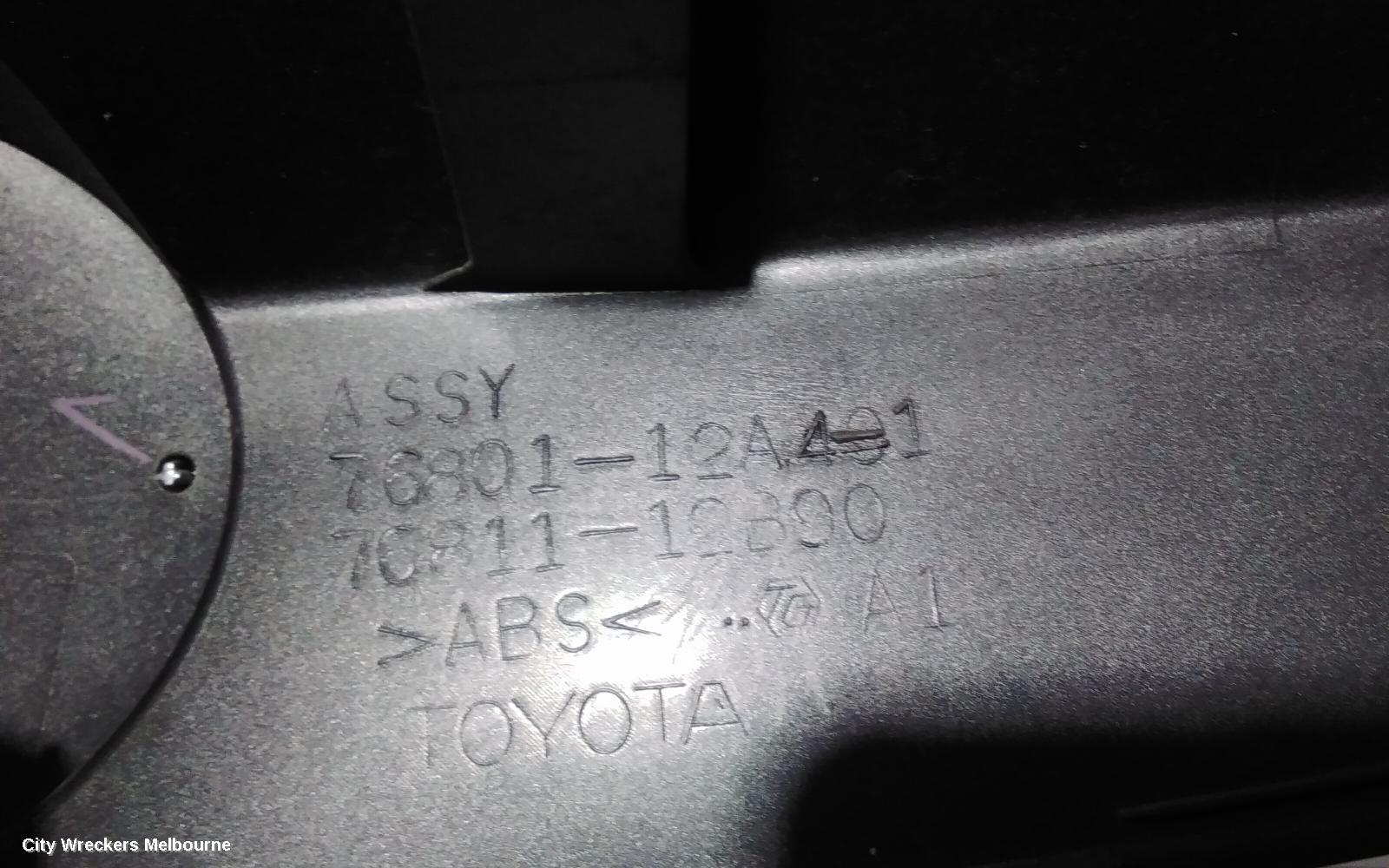 TOYOTA COROLLA REAR GARNISH, TAILGATE GARNISH (CENTRE), ZRE182R, HATCH, 10/2012 - 03/2015