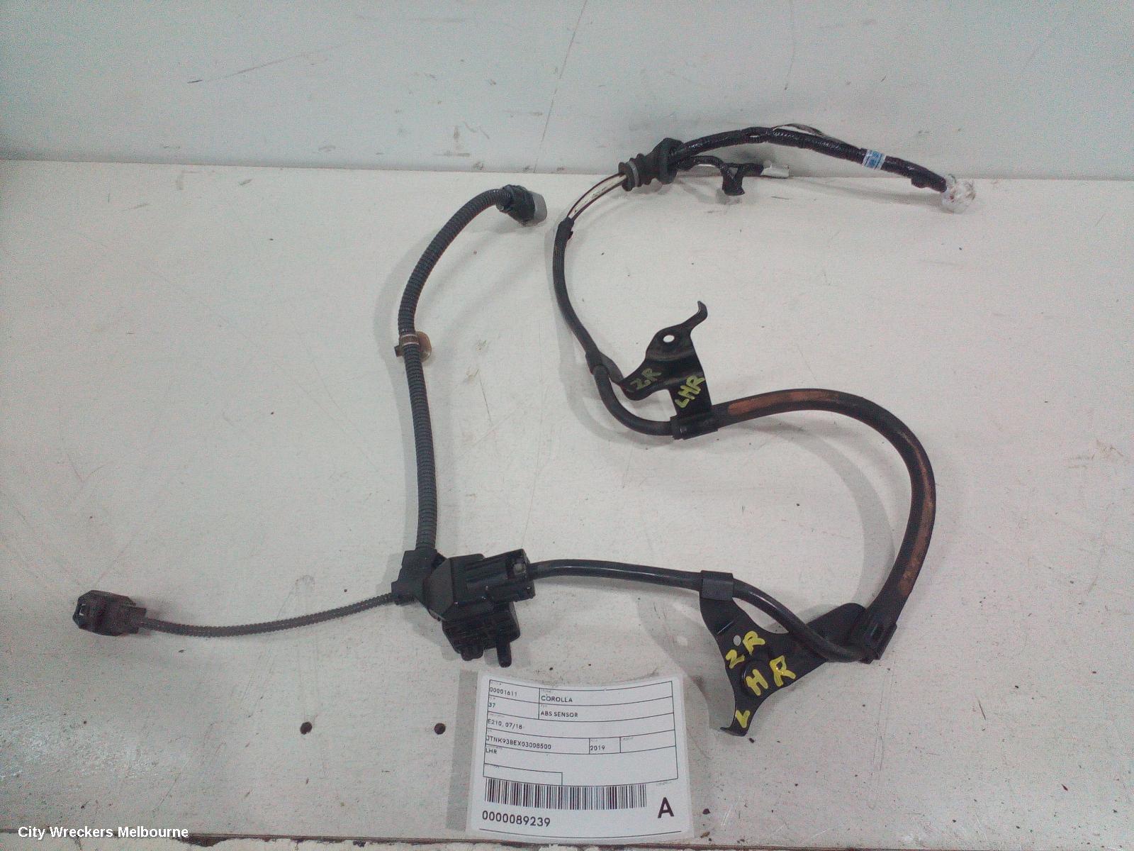 TOYOTA COROLLA ABS SENSOR, LH REAR, E210, 07/2018 ONWARDS