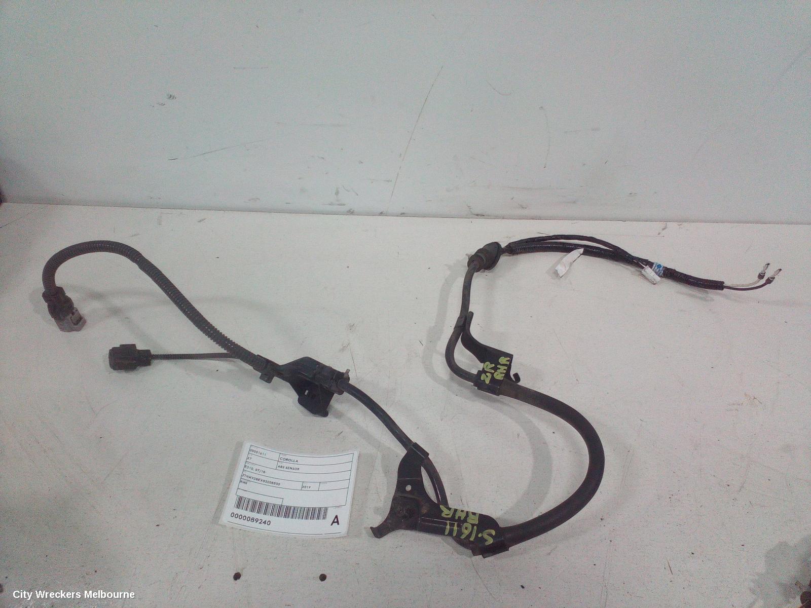 TOYOTA COROLLA ABS SENSOR, RH REAR, E210, 07/2018 ONWARDS