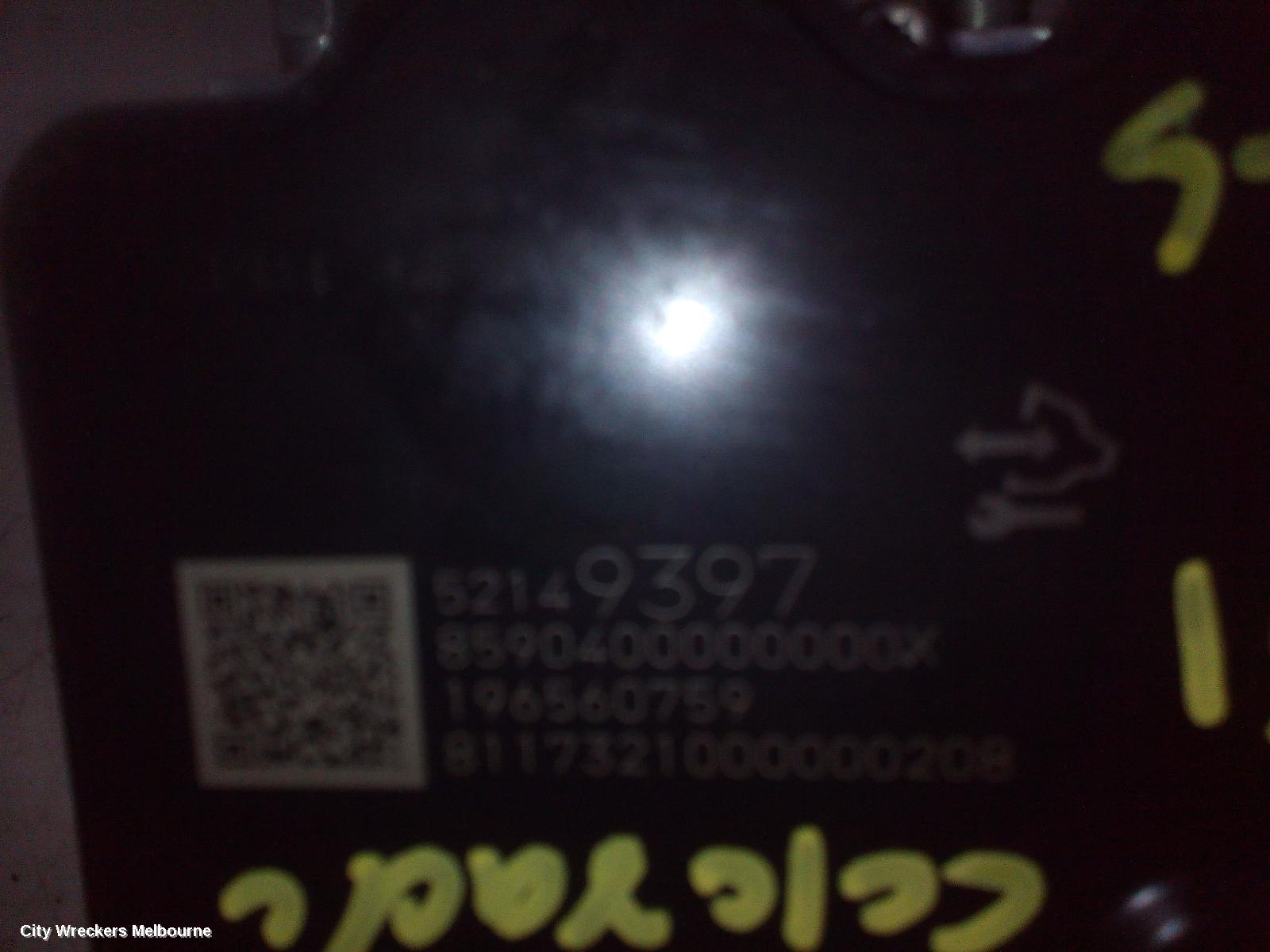 HOLDEN COLORADO ABS PUMP/MODULATOR, RG/RG7, P/N 1013387000BP, 01/2012 - 12/2020