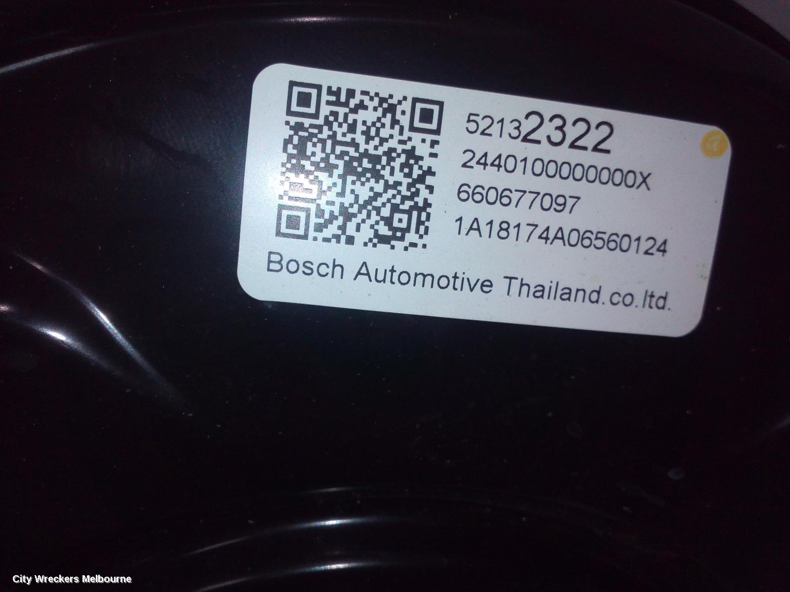 HOLDEN COLORADO BRAKE BOOSTER, RG/RG 7, AUTO T/M, 01/2012 - 12/2020
