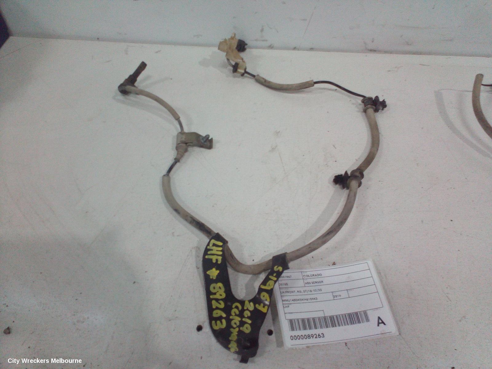 HOLDEN COLORADO ABS SENSOR, LH FRONT, RG, 07/2016 - 12/2020