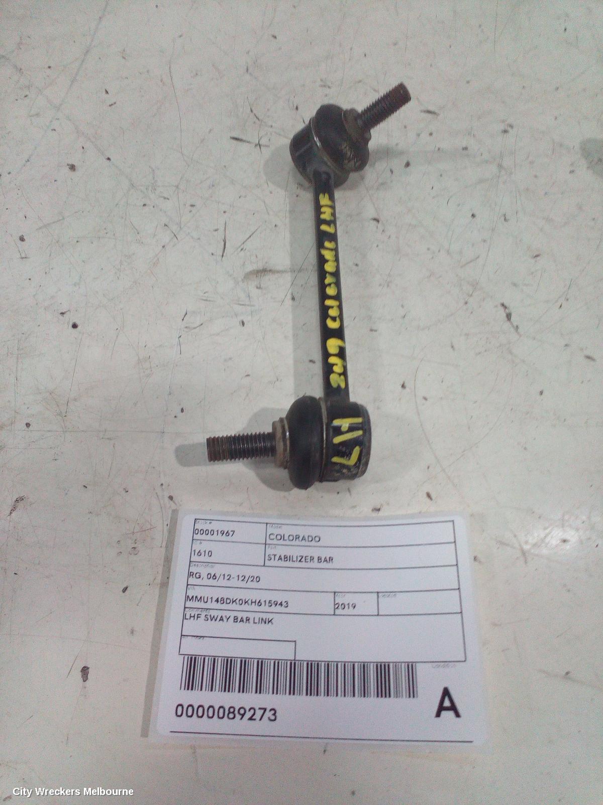 HOLDEN COLORADO STABILISER BAR, RG, 06/2012 - 12/2020