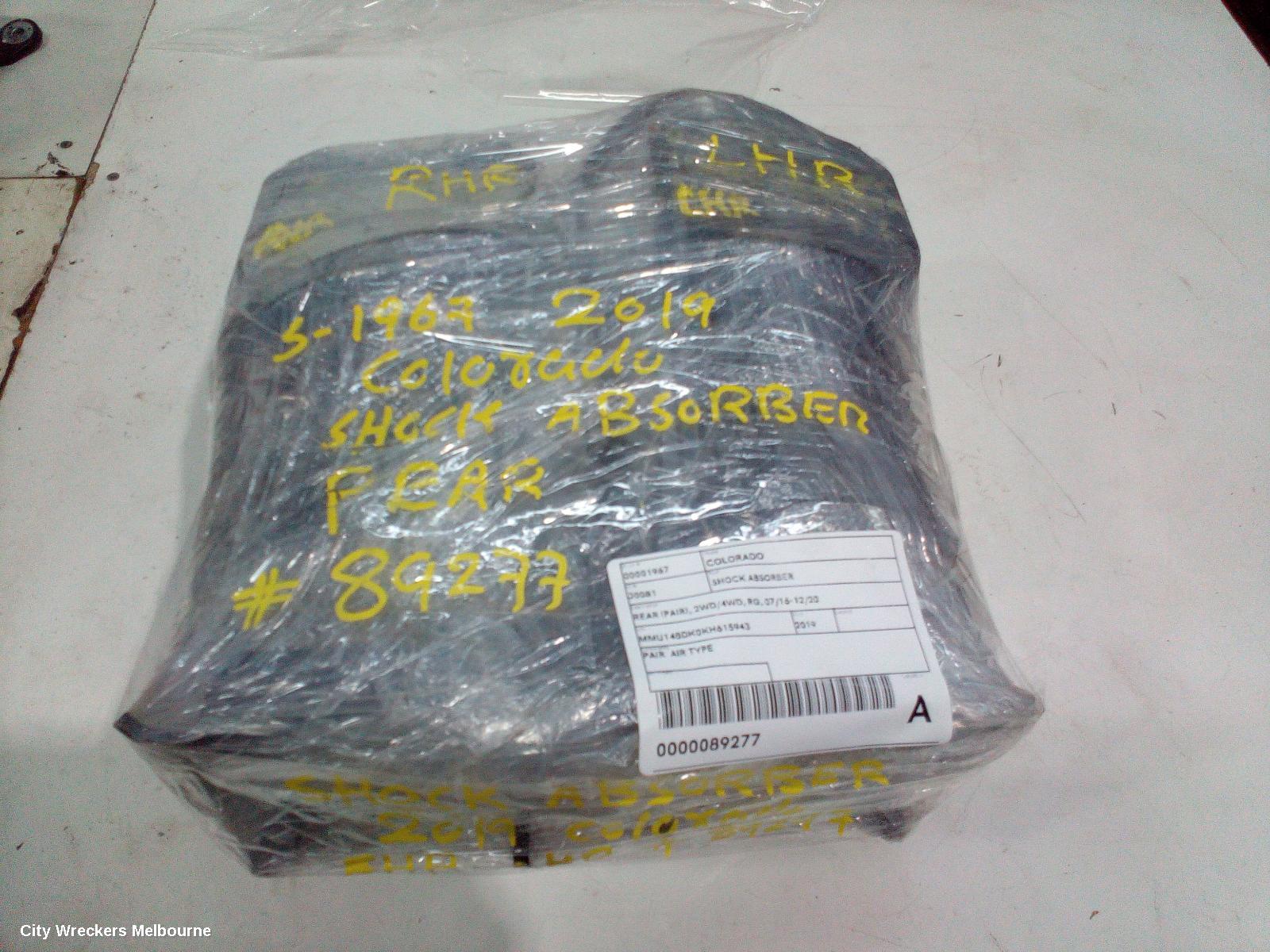 HOLDEN COLORADO SHOCK ABSORBER, REAR (PAIR), 2WD/4WD, RG, 07/2016 - 12/2020
