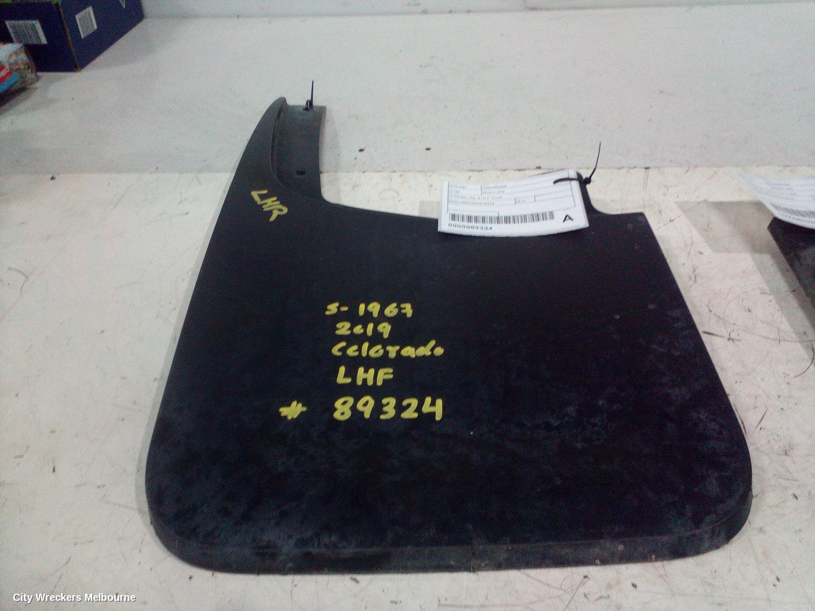 HOLDEN COLORADO MUD FLAPS, LH FRONT, RG, 01/2012 - 12/2020