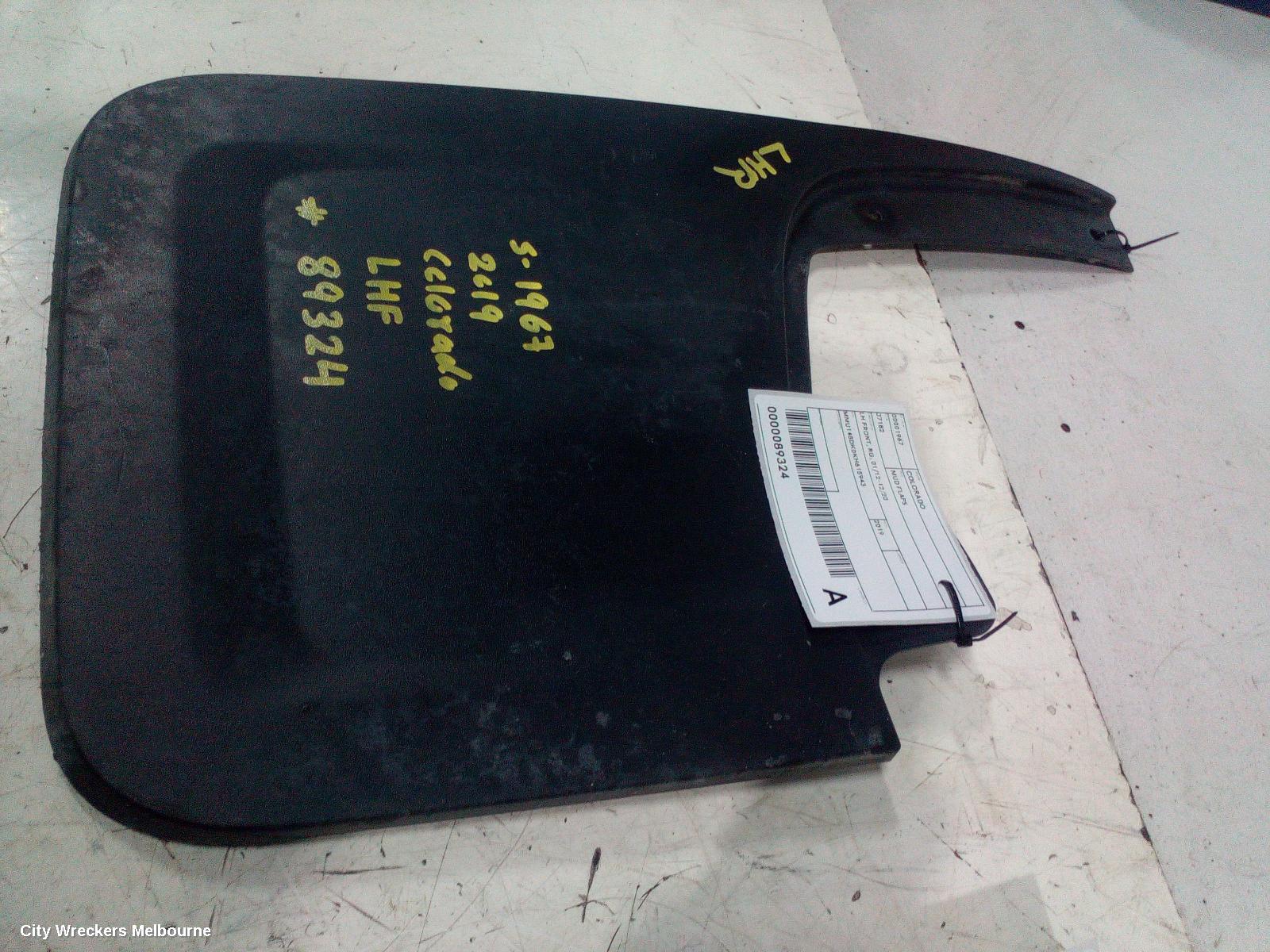 HOLDEN COLORADO MUD FLAPS, LH FRONT, RG, 01/2012 - 12/2020
