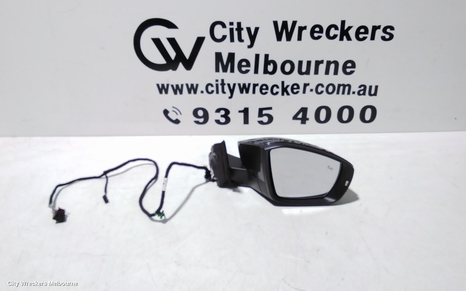 VOLKSWAGEN T-ROC RIGHT DOOR MIRROR, A1, POWER FOLD & HEATED TYPE, W/ BLIND SPOT TYPE, COLOUR CODED, 03/2020 - 07/2022