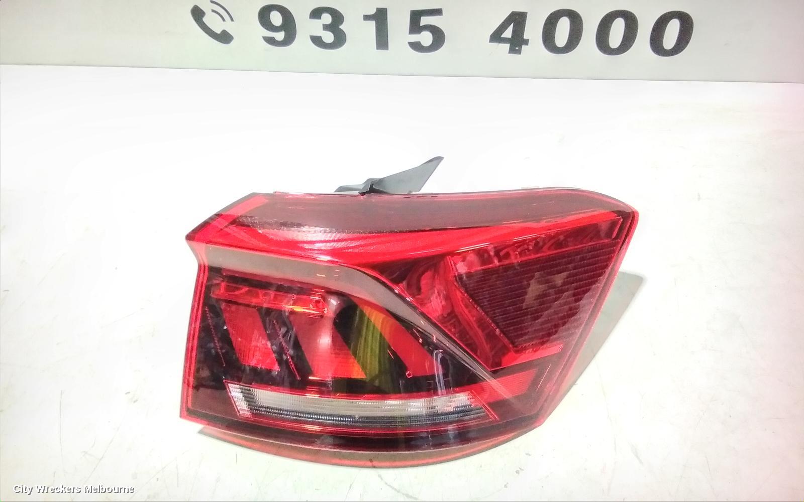 VOLKSWAGEN T-ROC RIGHT TAILLIGHT, A1, IN BODY, BLACK INSERT TYPE, 03/2020 - 07/2022