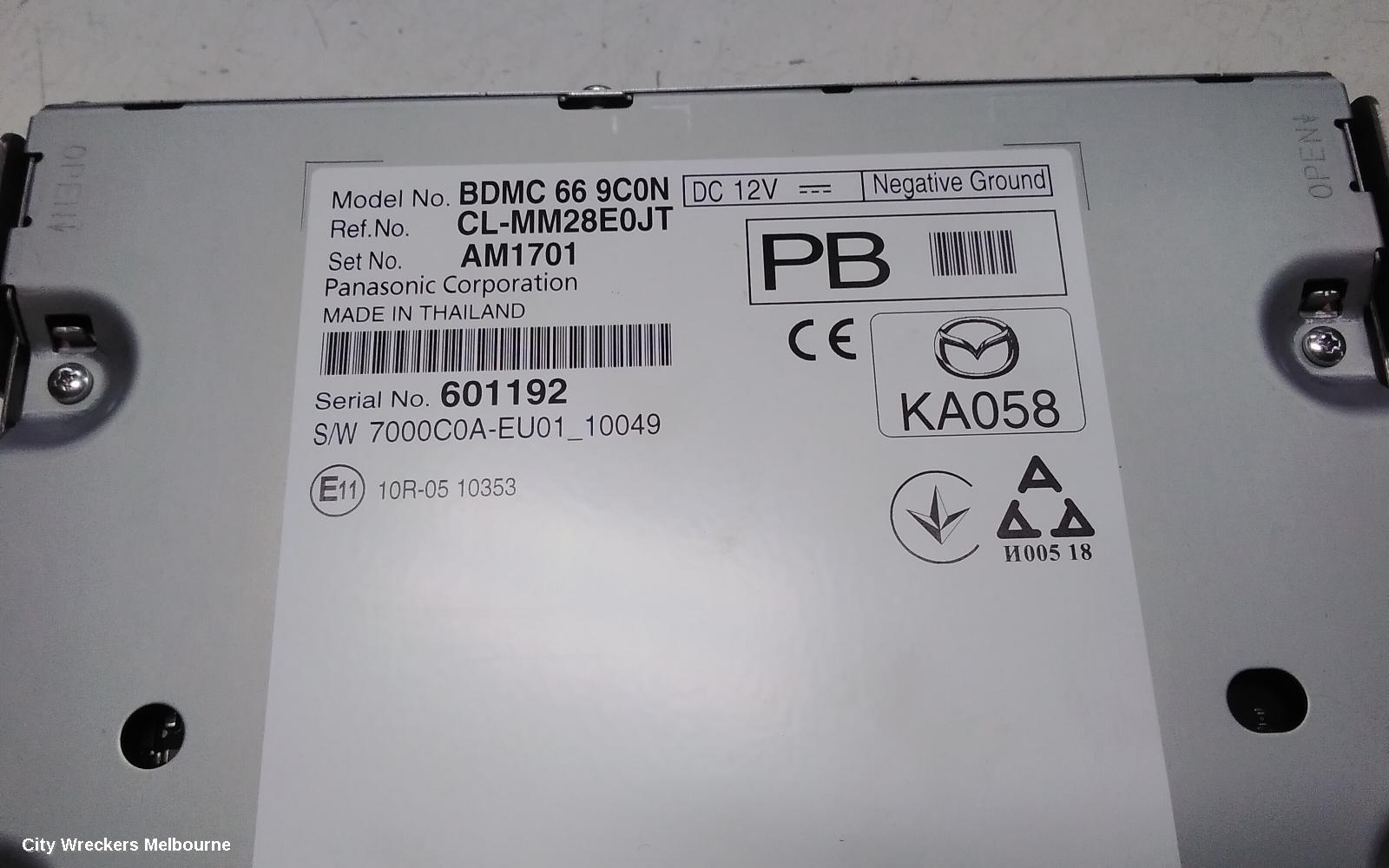 MAZDA 3 RADIO/CD/DVD/SAT/TV, DISPLAY UNIT, BP, 03/2019 ONWARDS
