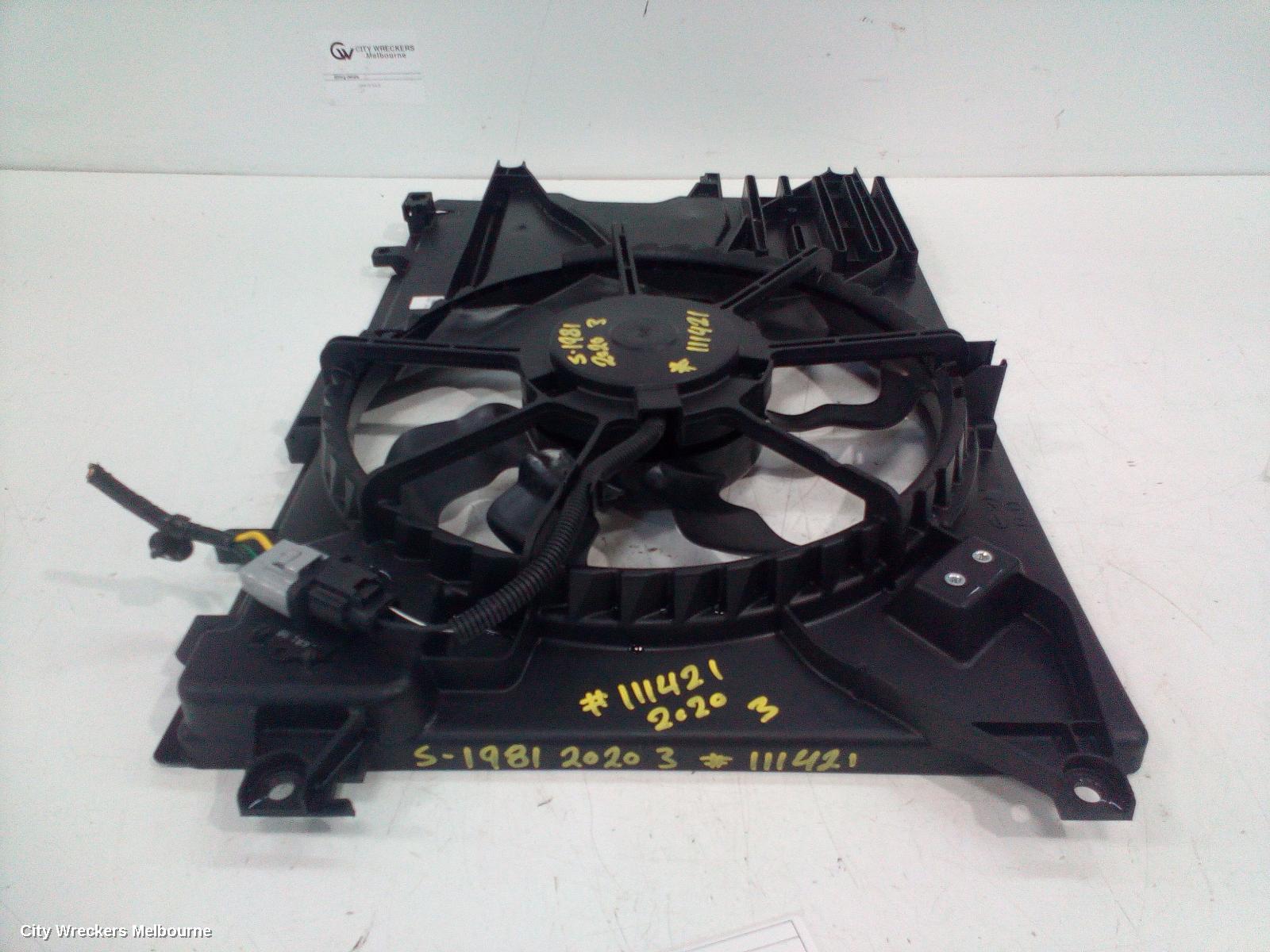 MAZDA 3 FAN, RADIATOR FAN, 2.0/2.5, PETROL, SKYACTIV G/E-SKYACTIV G, BP, 03/2019 ONWARDS