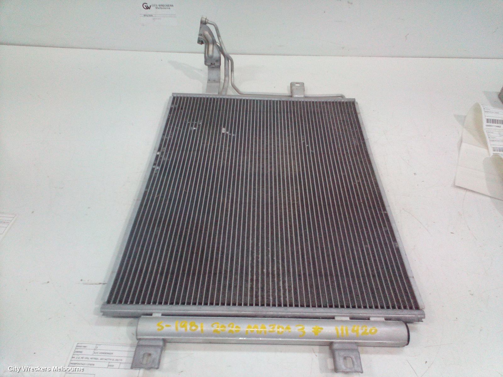 MAZDA 3 A/C CONDENSER, BP, 2.0, PE-VPS, PETROL, SKYACTIV G, 03/2019 ONWARDS