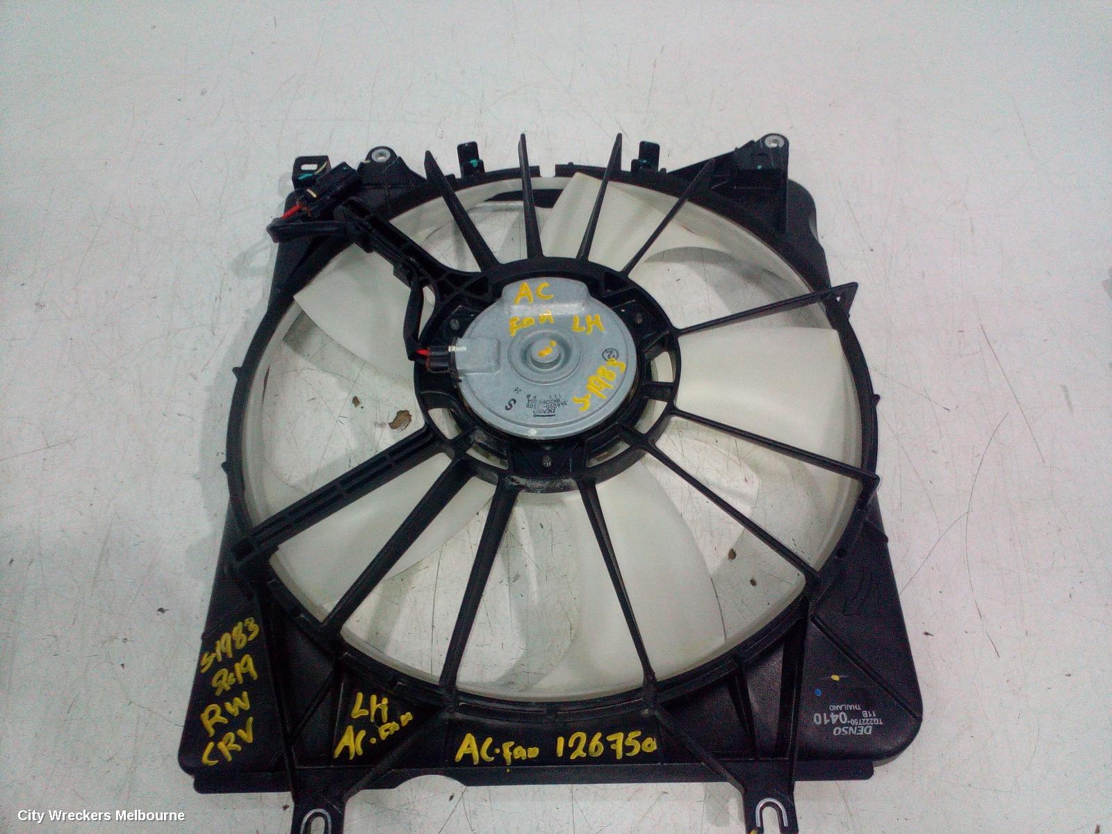HONDA CRV FAN, A/C FAN (LH SIDE), 7 BLADES, RW, 05/2017 ONWARDS