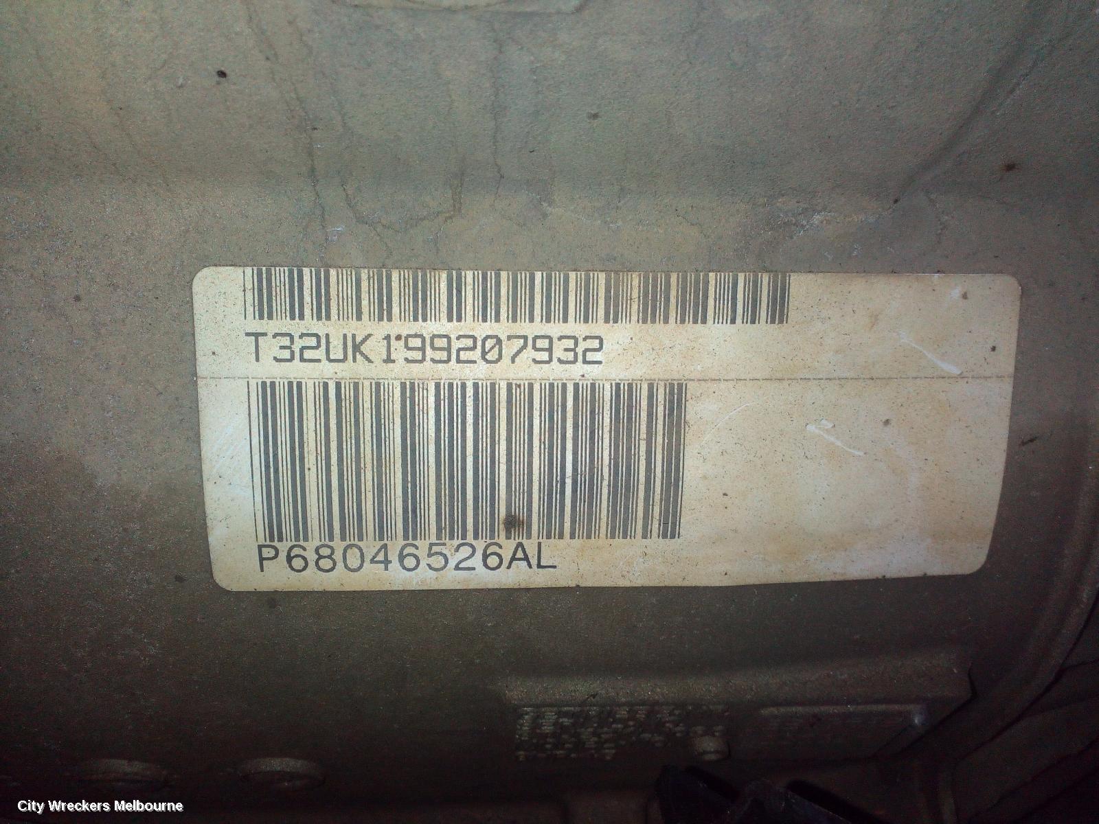 CHRYSLER 300C TRANS/GEARBOX, AUTO, PETROL, 3.6, 8 SPEED, 8HP45 CODE, LX, 12/2012 - 09/2014