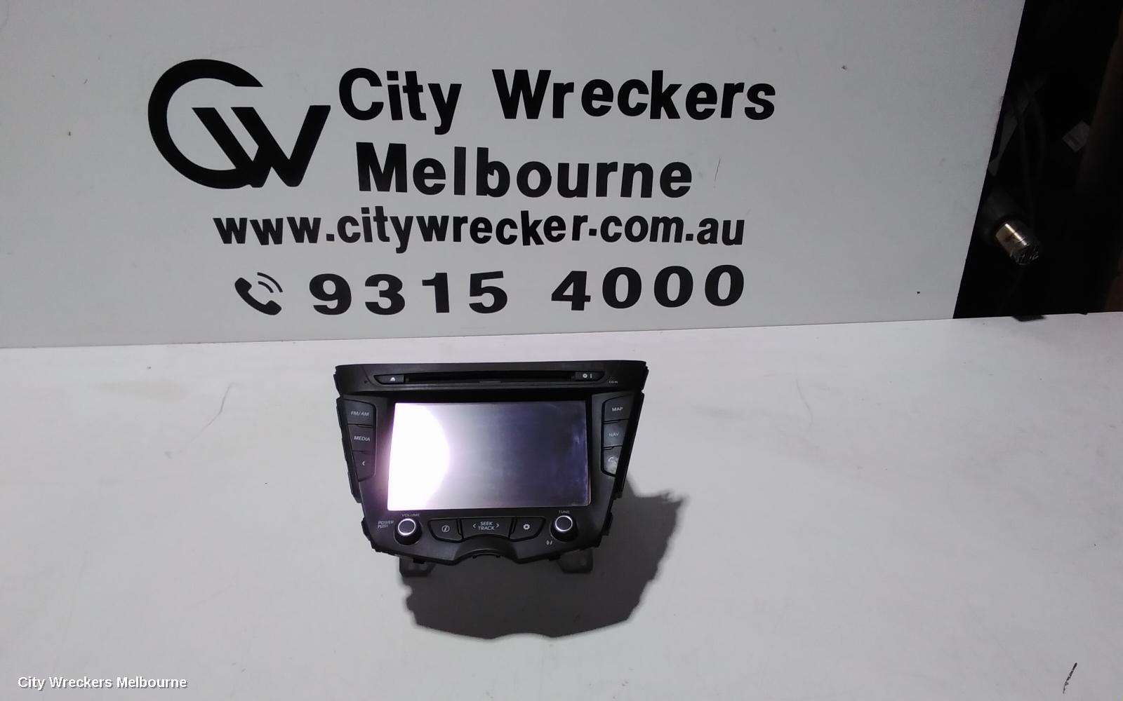 HYUNDAI VELOSTER RADIO/CD/DVD/SAT/TV, TOUCHSCREEN, GPS/NAVIGATION/BLUETOOTH/MP3/AUX W/ CD PLAYER, FS, 12/2011 - 02/2018