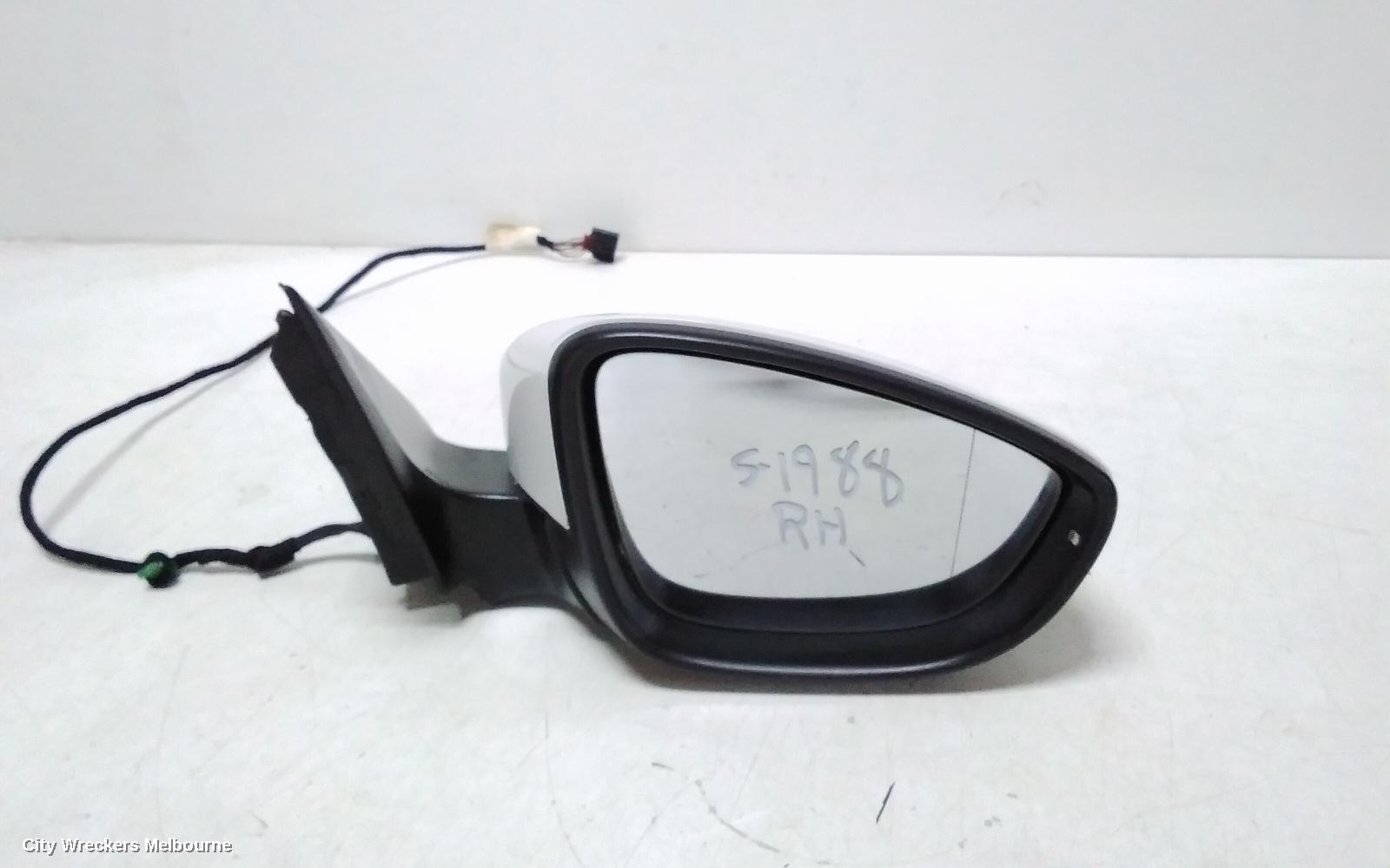 VOLKSWAGEN JETTA RIGHT DOOR MIRROR, 1B, POWER FOLD (6XP CODE), 02/2011 - 10/2014