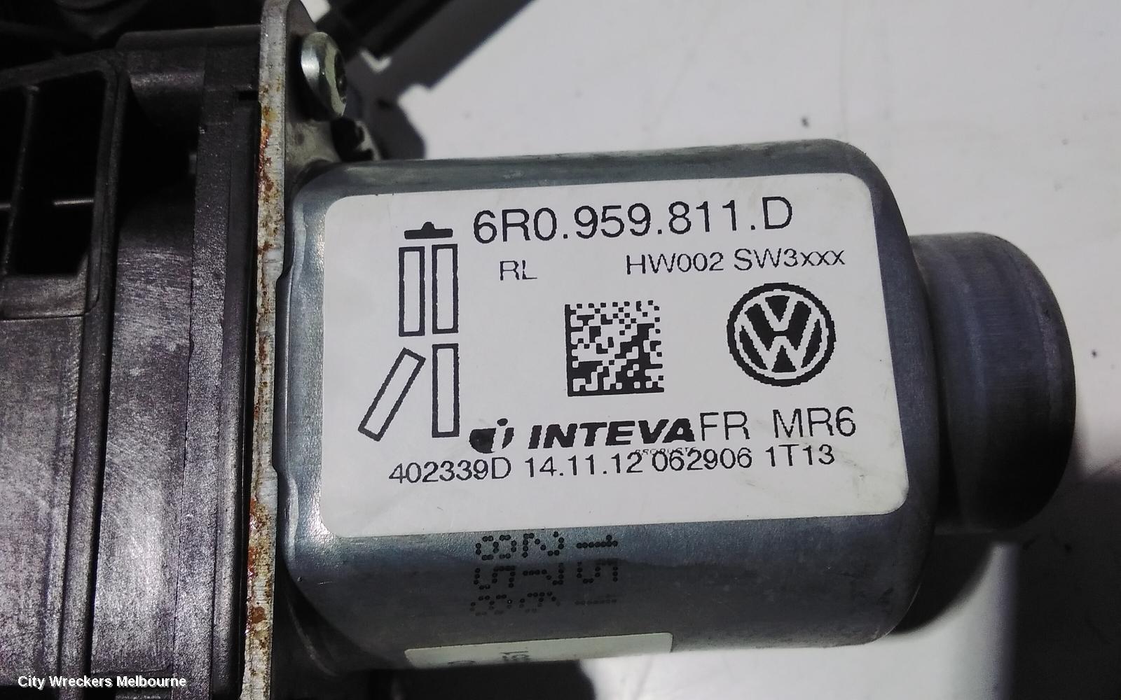 VOLKSWAGEN AMAROK LEFT REAR WND REG/MOTOR, 2H, 12/2010 ONWARDS