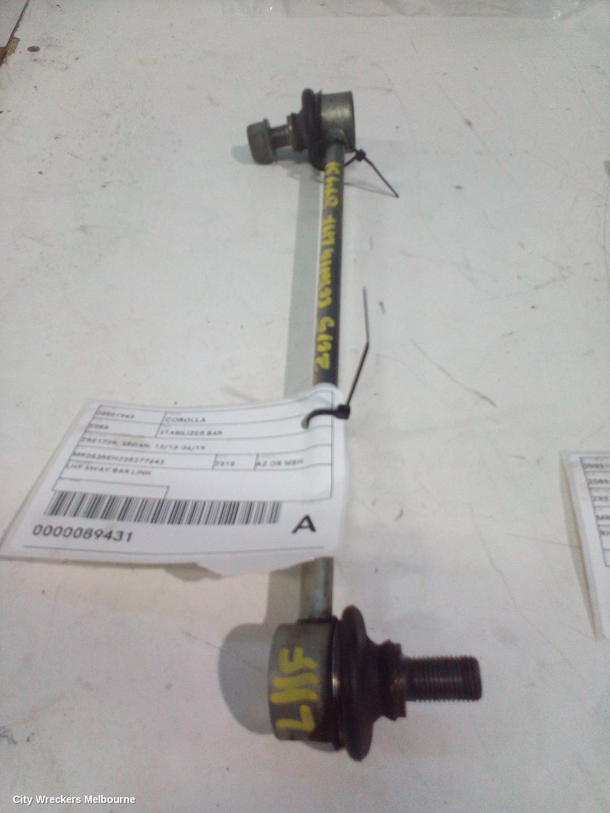 TOYOTA COROLLA STABILISER BAR, ZRE172R, SEDAN, 12/2013 - 06/2019