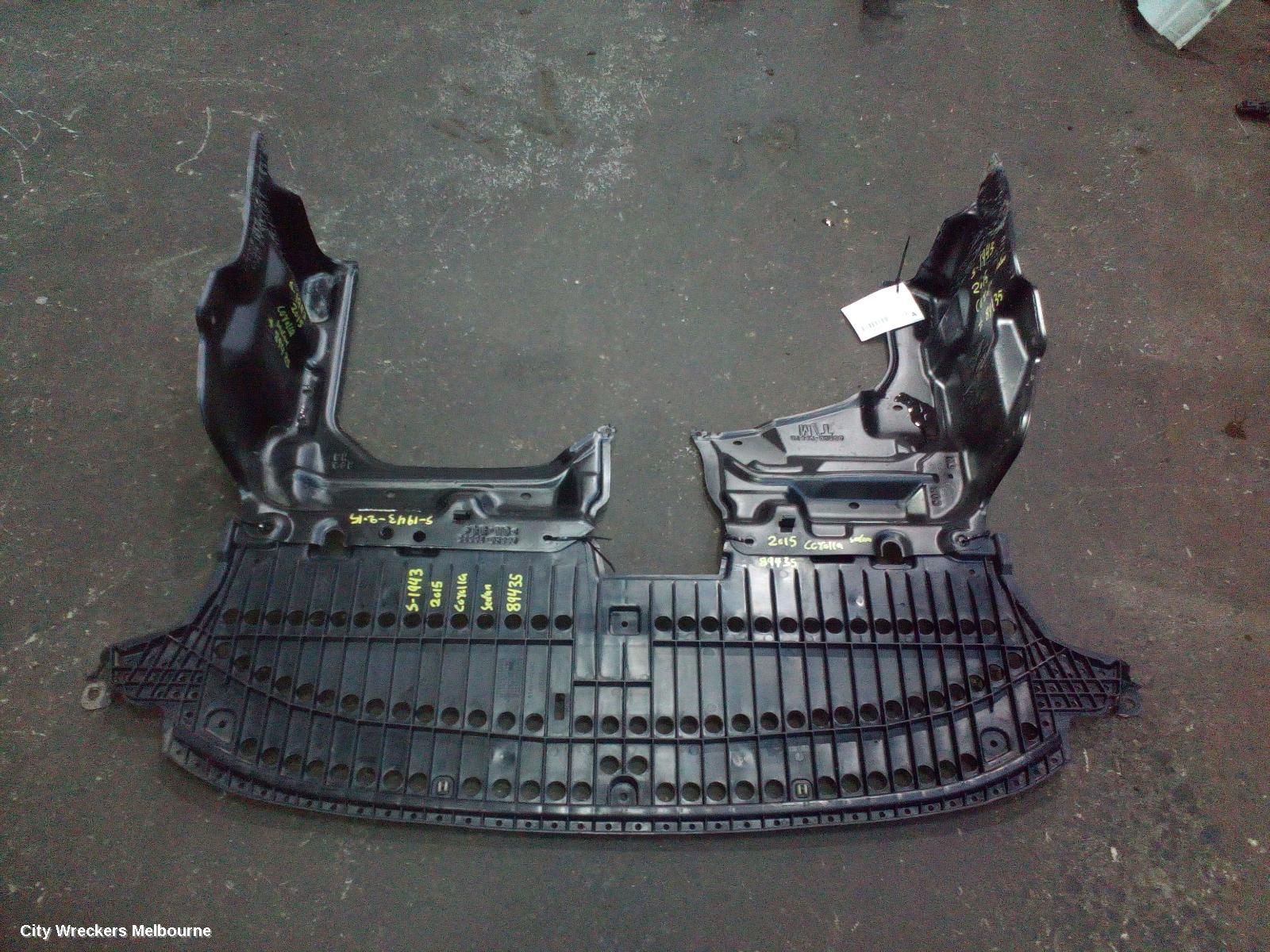 TOYOTA COROLLA LOWER ENGINE SPLASH TRAY, FRONT, HATCH, ZRE182/ZRE186, 10/2012 - 06/2018