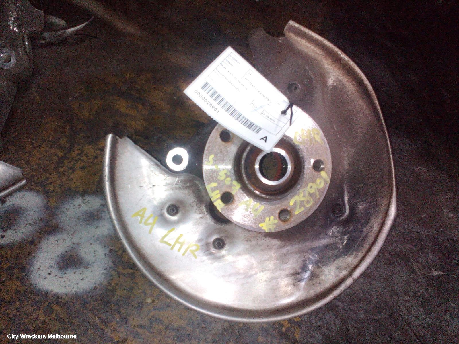 AUDI A4 LEFT REAR HUB ASSEMBLY, B8 8K, AWD, 02/2008 - 09/2015