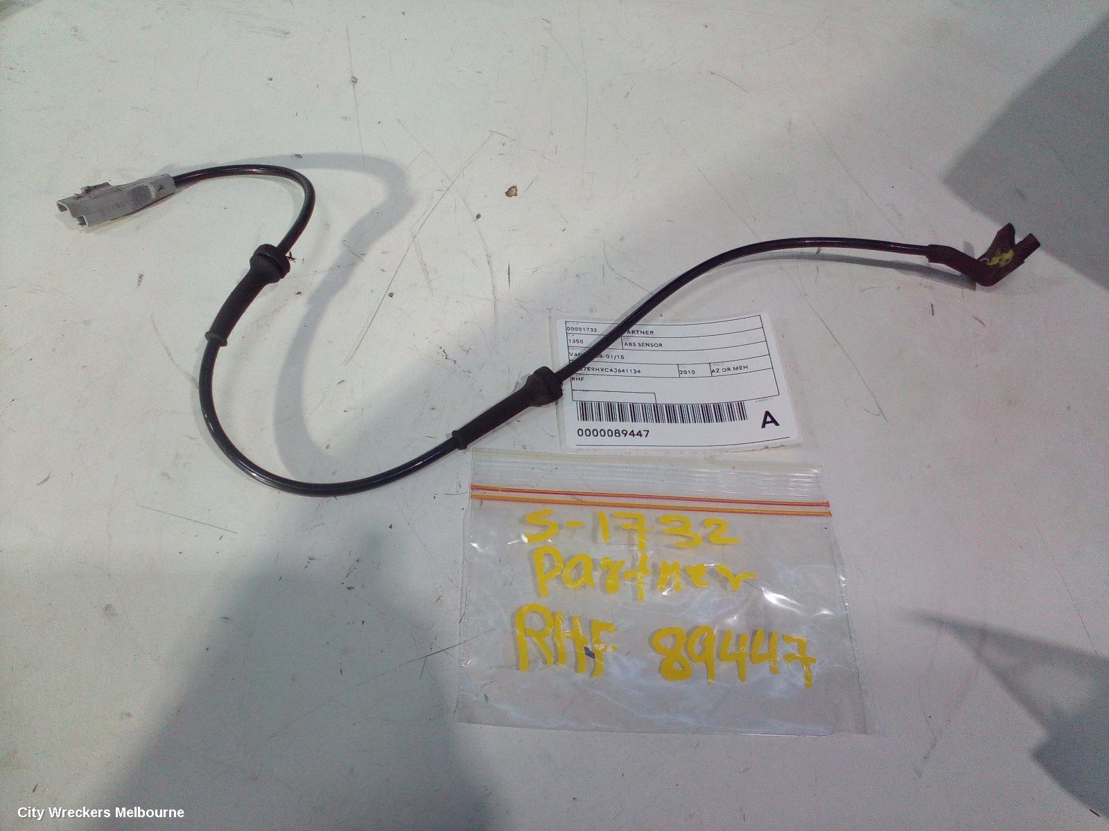 PEUGEOT PARTNER ABS SENSOR, VAN 09/2008 - 01/2015