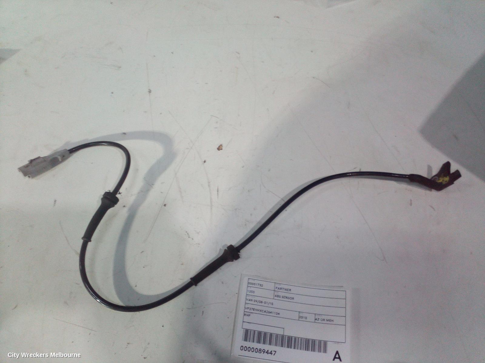 PEUGEOT PARTNER ABS SENSOR, VAN 09/2008 - 01/2015