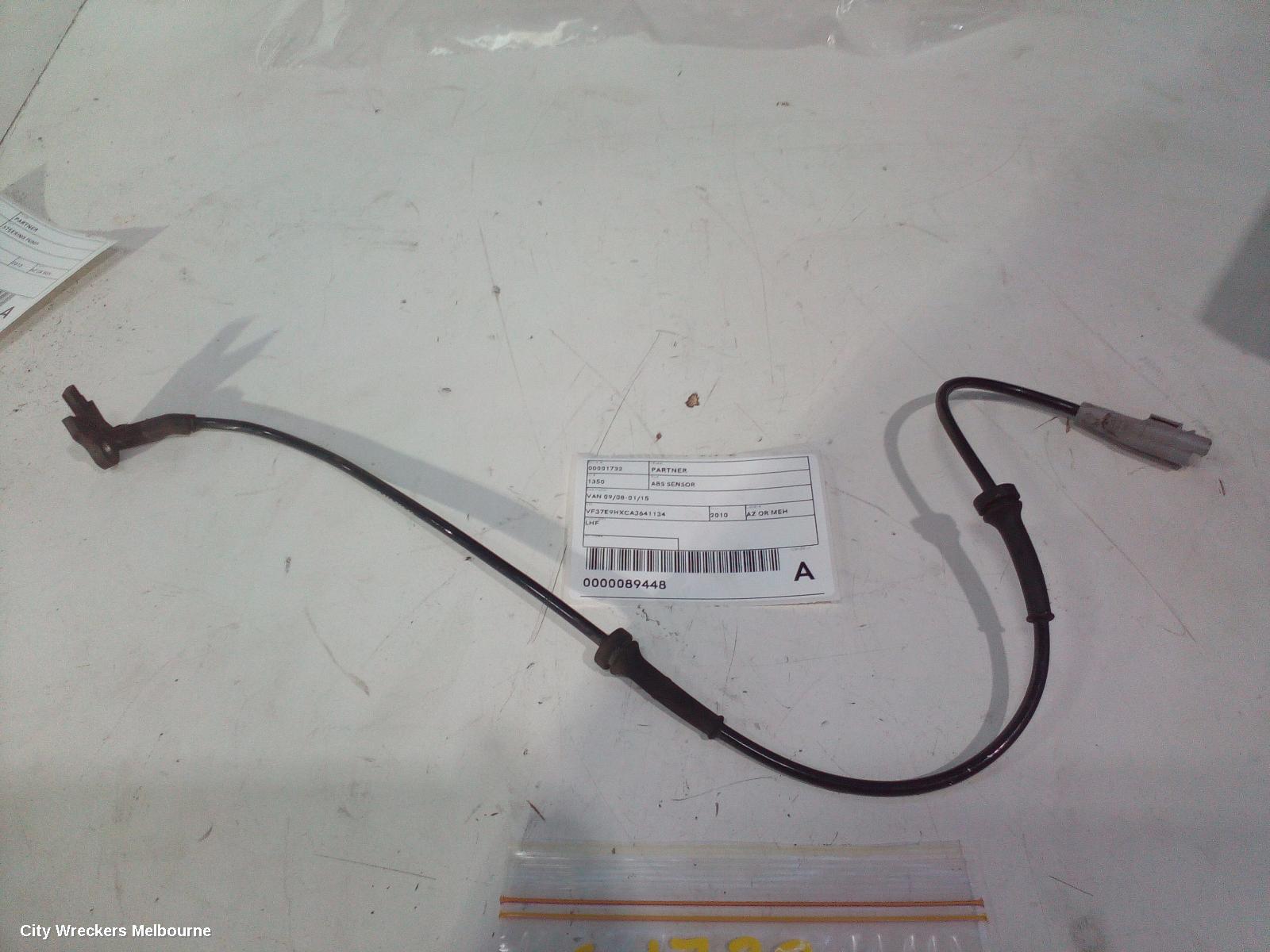 PEUGEOT PARTNER ABS SENSOR, VAN 09/2008 - 01/2015