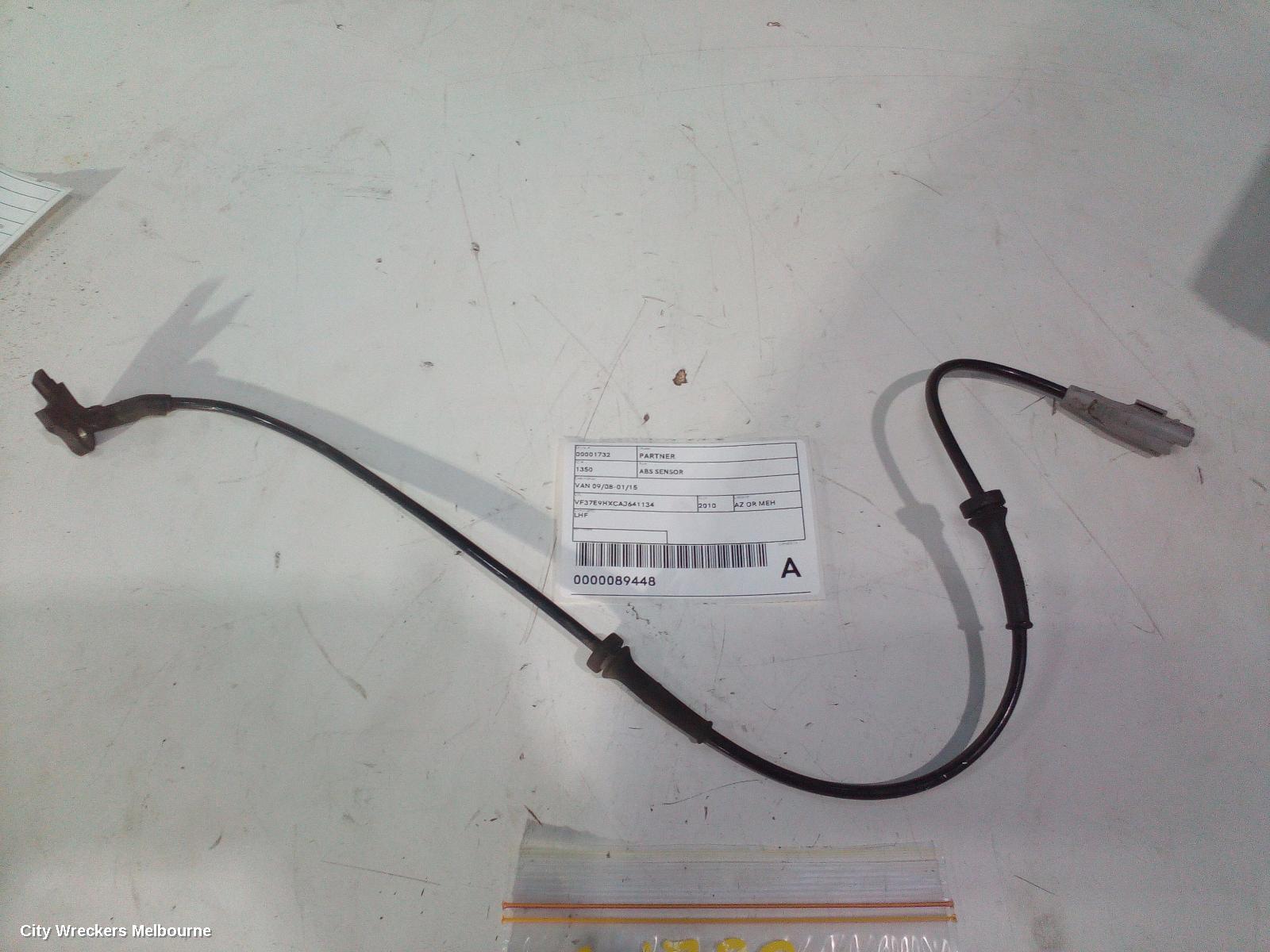 PEUGEOT PARTNER ABS SENSOR, VAN 09/2008 - 01/2015