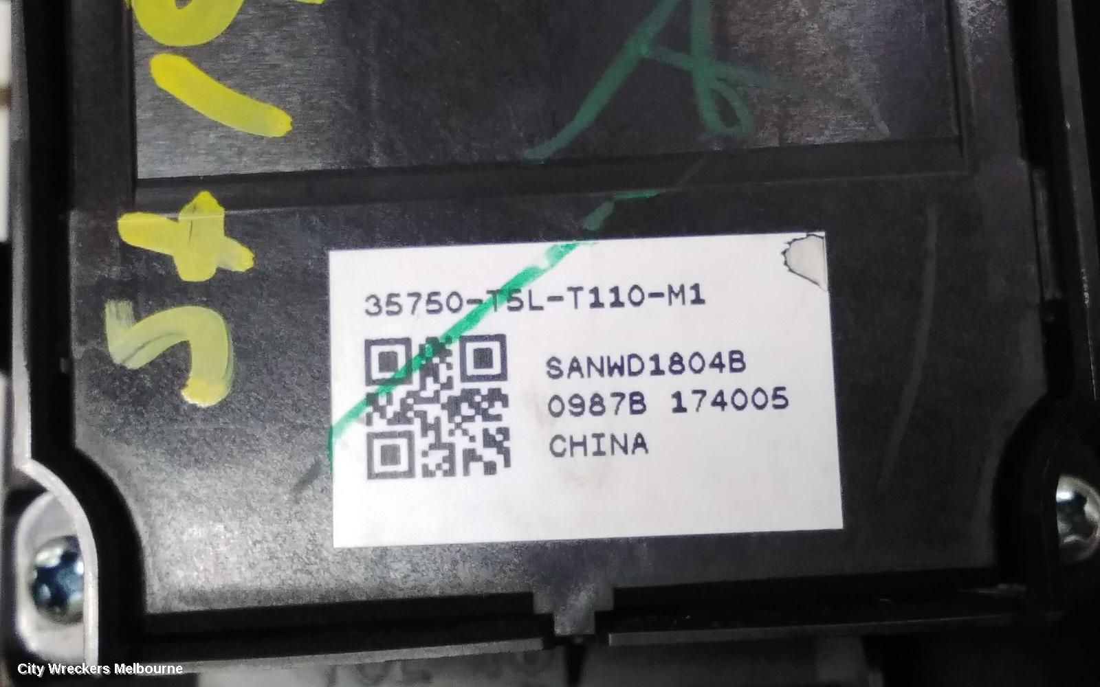 HONDA JAZZ PWR DR WIND SWITCH, RH FRONT (MASTER SWITCH), GF/GK, NON CENTRAL LOCK BUTTON TYPE, 07/2014 - 12/2020
