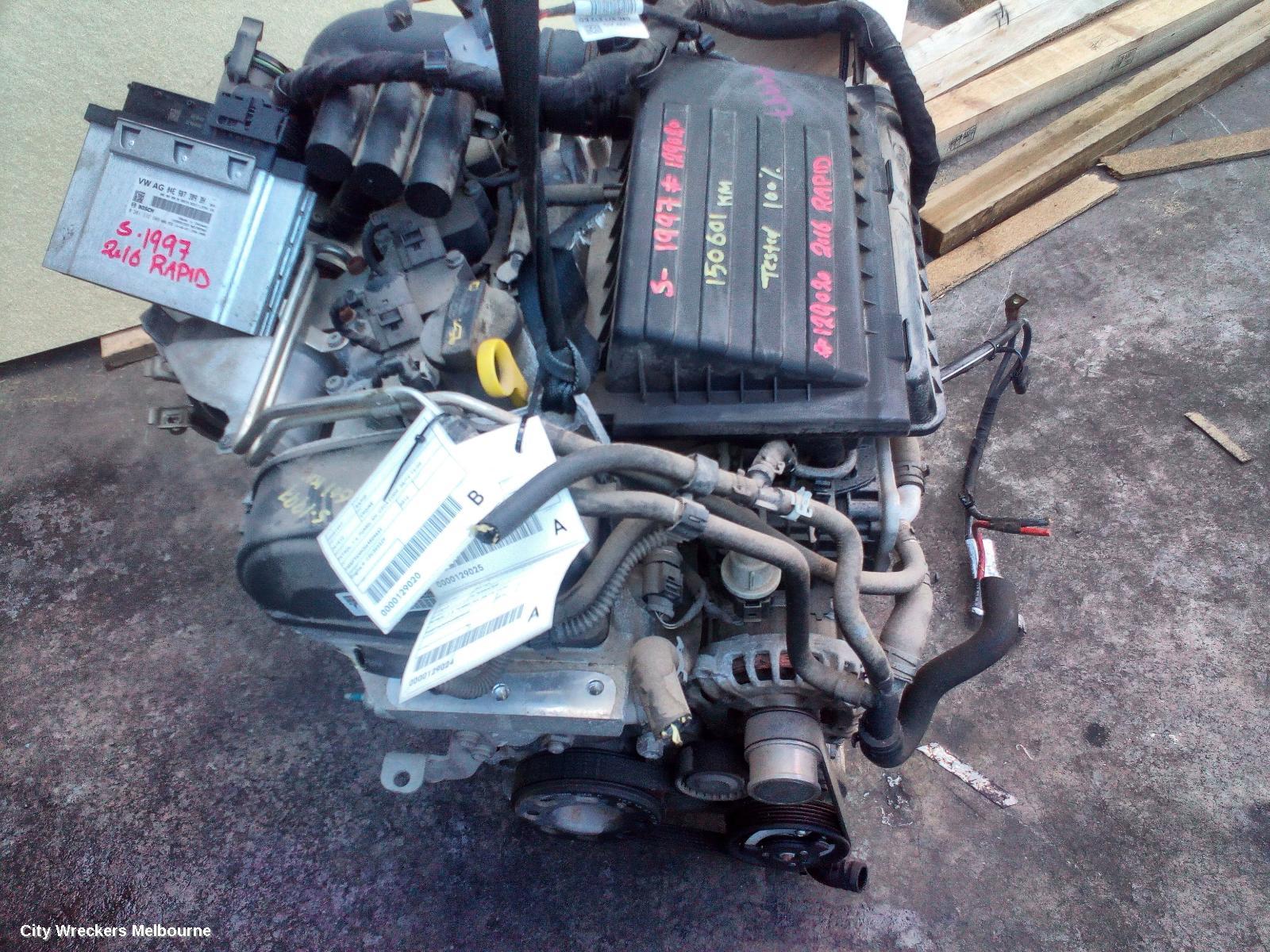 SKODA RAPID ENGINE, PETROL, 1.4, TURBO, NH, CZCA CODE, 05/2014 - 12/2020