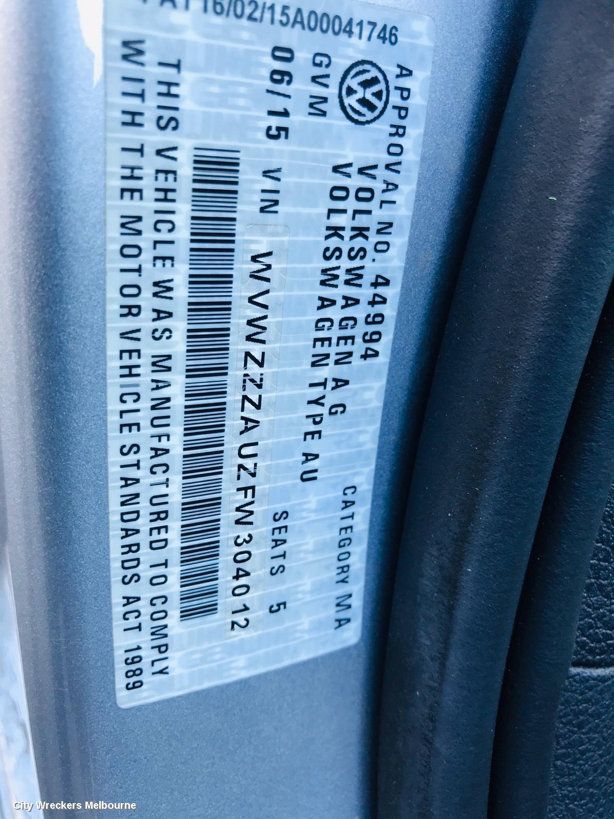 VOLKSWAGEN GOLF ABS PUMP/MODULATOR, GEN 7, ON MOTOR P/N 3Q0614517Q, 12/2012 - 08/2020