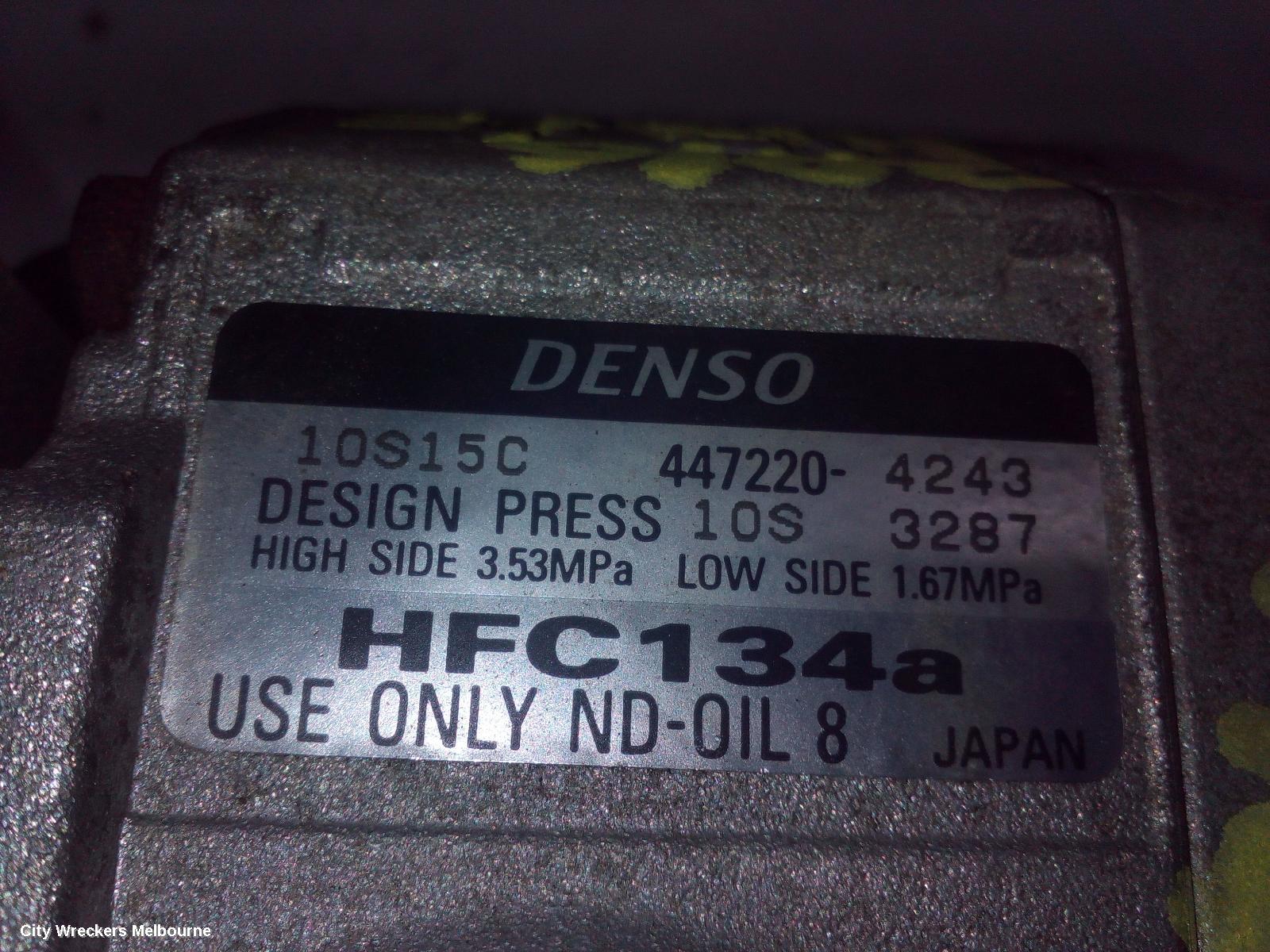 TOYOTA HIACE A/C COMPRESSOR, KDH, 3.0, 1KD-FTV, DIESEL, DENSO 10S17C TYPE, 09/2006 - 04/2019